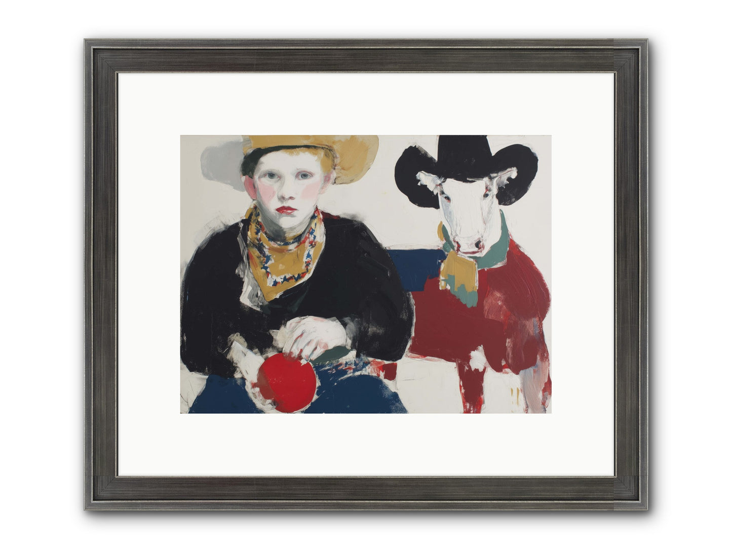 Ranch-Raised & Wild-Hearted Framed Print - Slimwoods Black/Silver 12x9