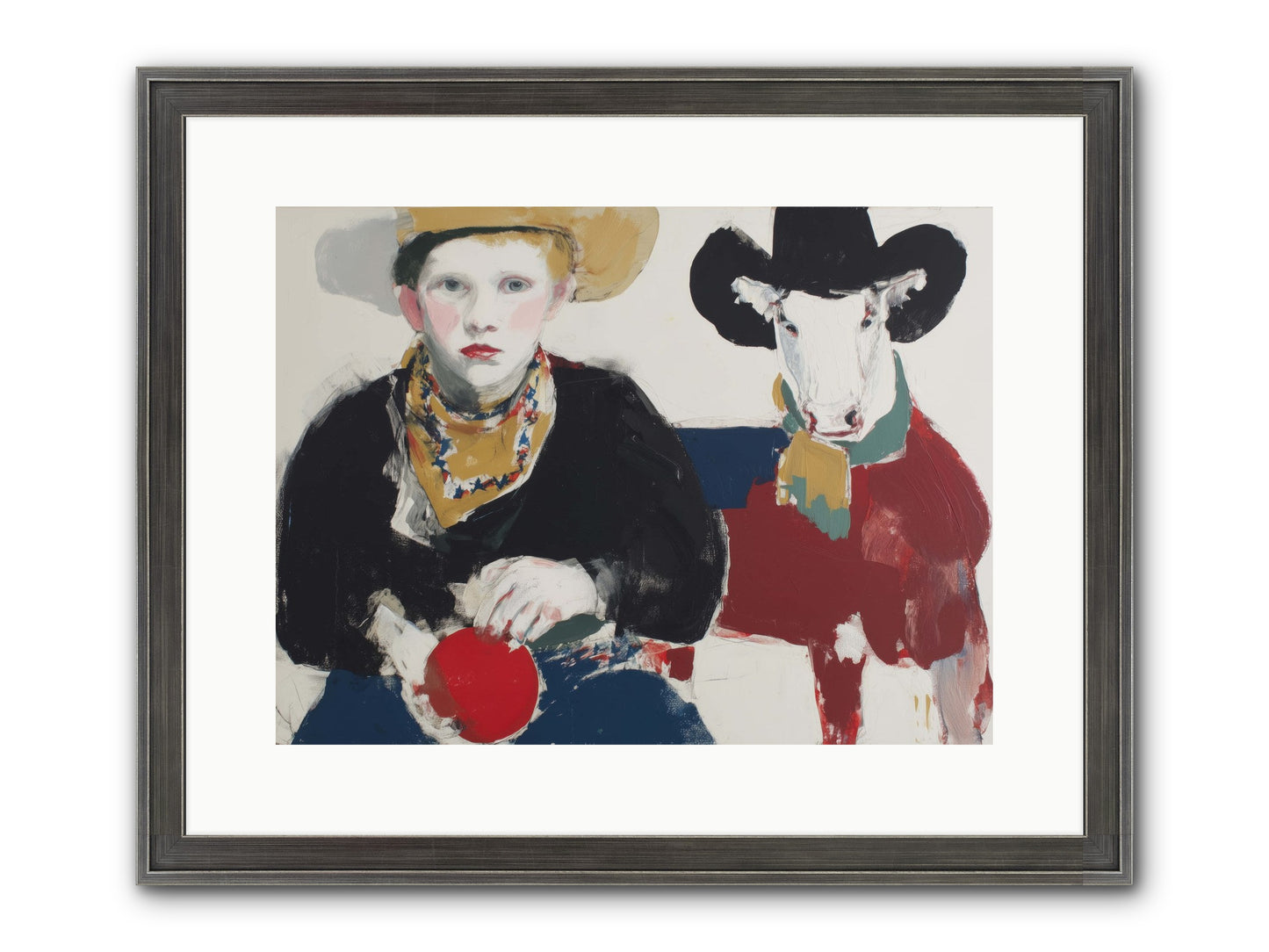 Ranch-Raised & Wild-Hearted Framed Print - Slimwoods Black/Silver 16x12