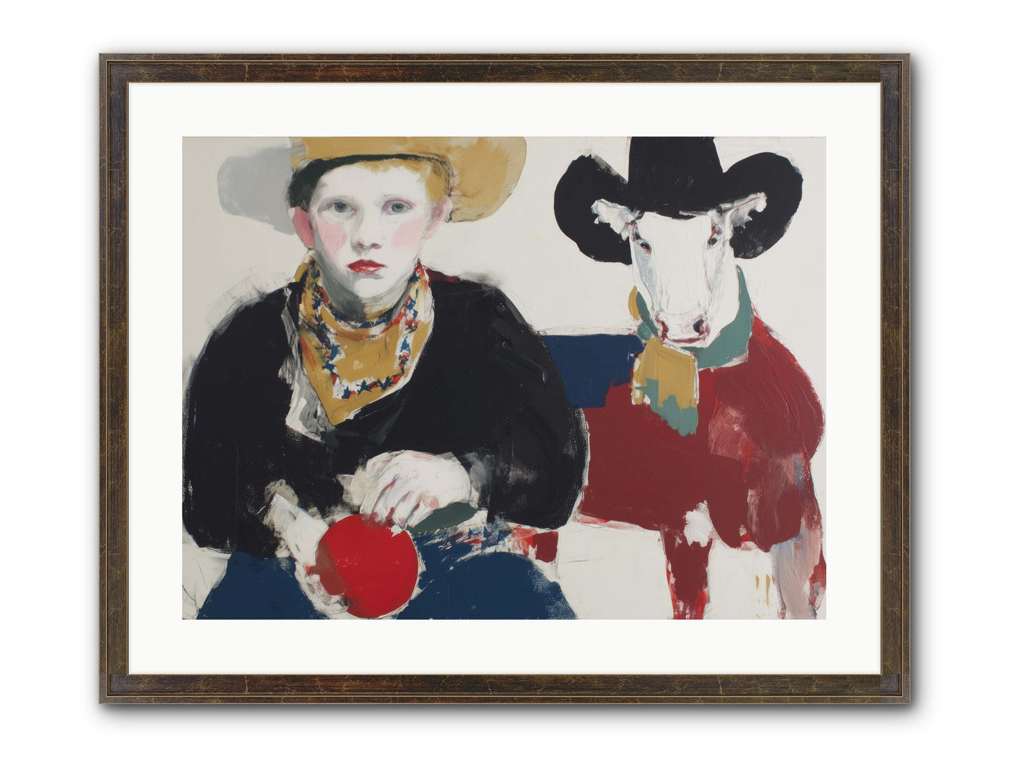 Ranch-Raised & Wild-Hearted Framed Print - Slimwoods Black/Gold 24x18