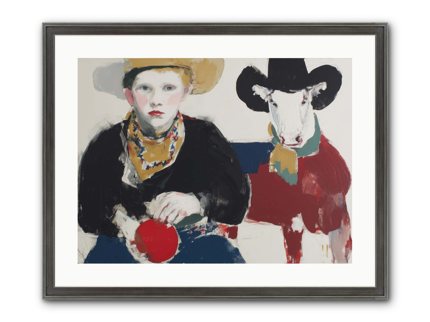 Ranch-Raised & Wild-Hearted Framed Print - Slimwoods Black/Silver 24x18