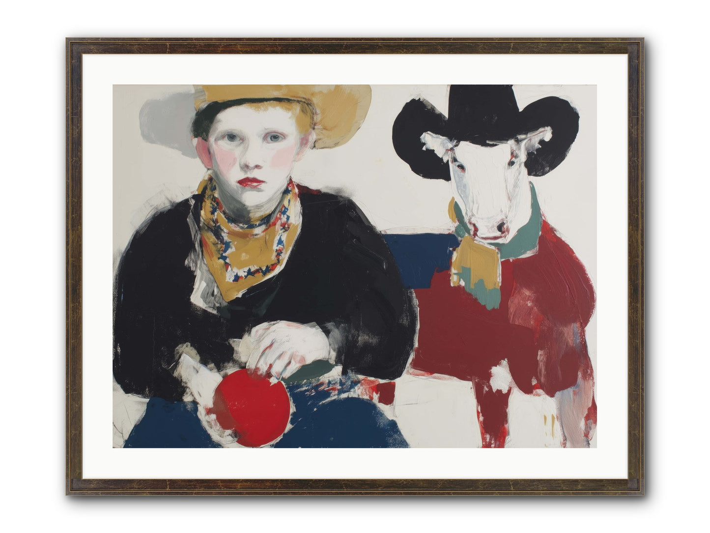 Ranch-Raised & Wild-Hearted Framed Print - Slimwoods Black/Gold 32x24