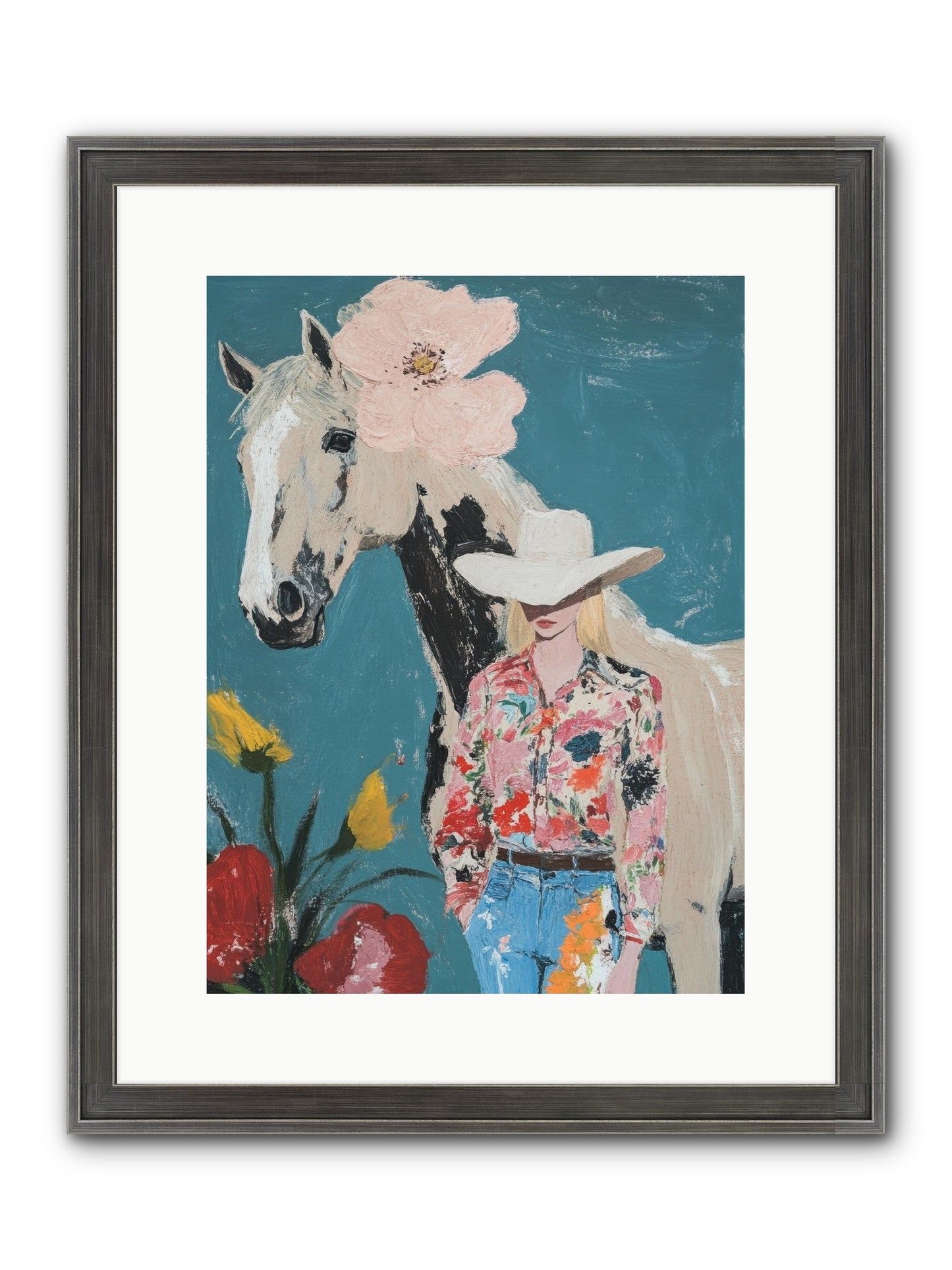 Rancher's Refrain Framed Print - Slimwoods Black/Silver 12x16