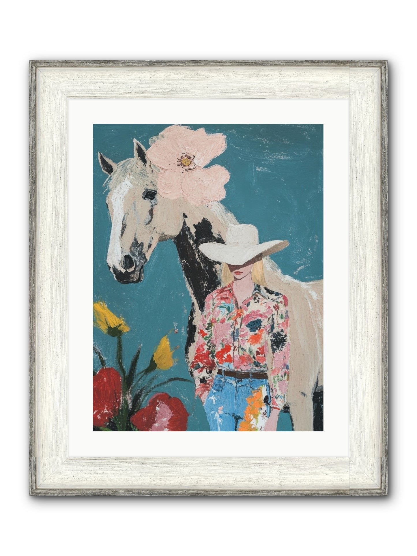 Rancher's Refrain Framed Print - Driftwood White 18x24