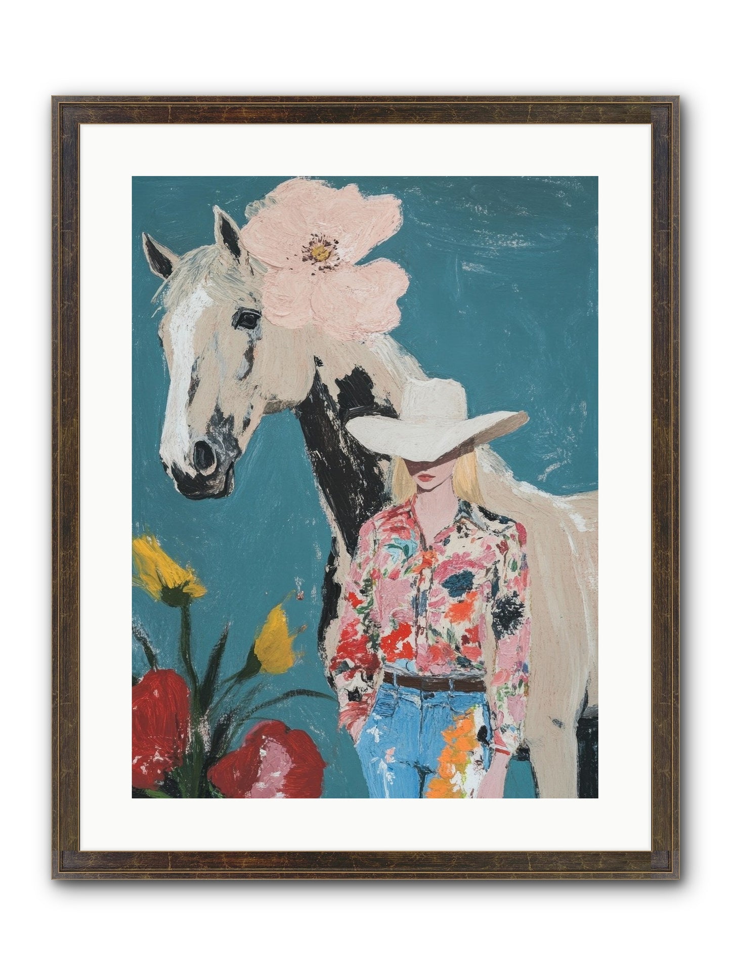 Rancher's Refrain Framed Print - Slimwoods Black/Gold 18x24