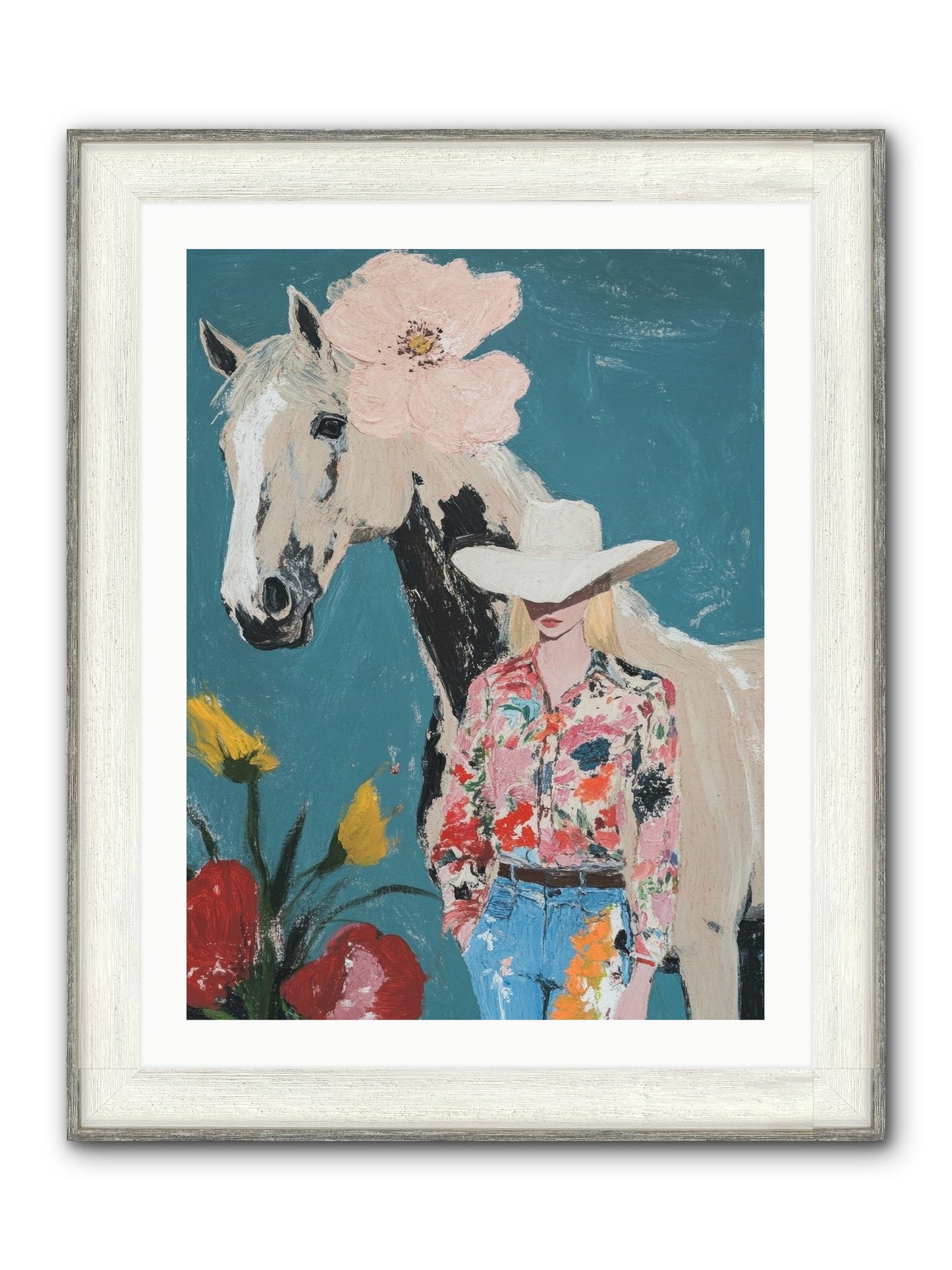 Rancher's Refrain Framed Print - Driftwood White 24x32
