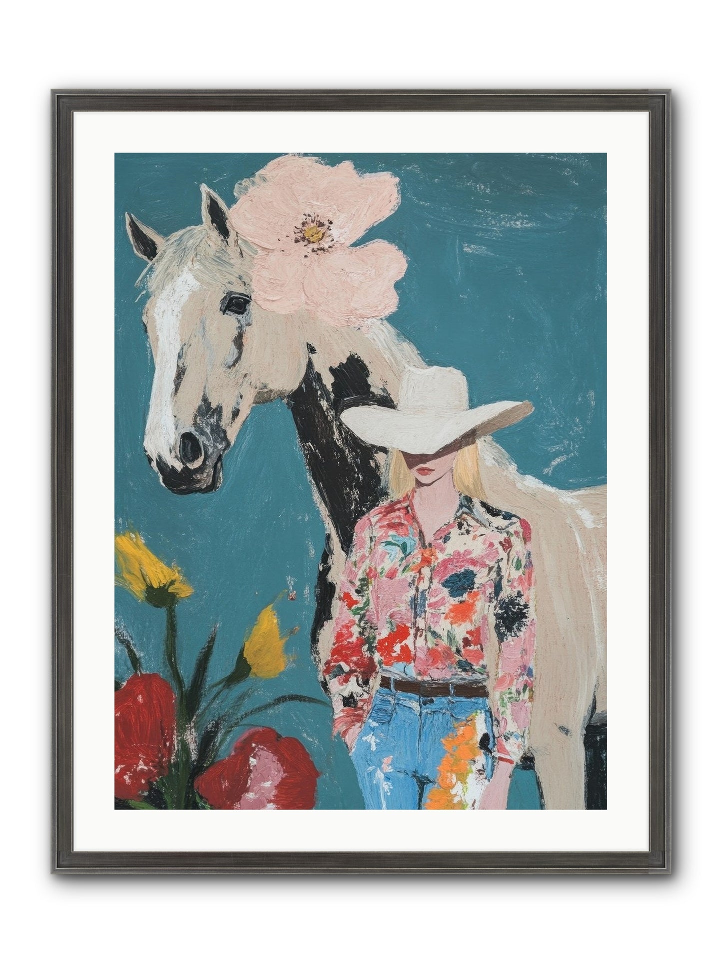 Rancher's Refrain Framed Print - Slimwoods Black/Silver 24x32