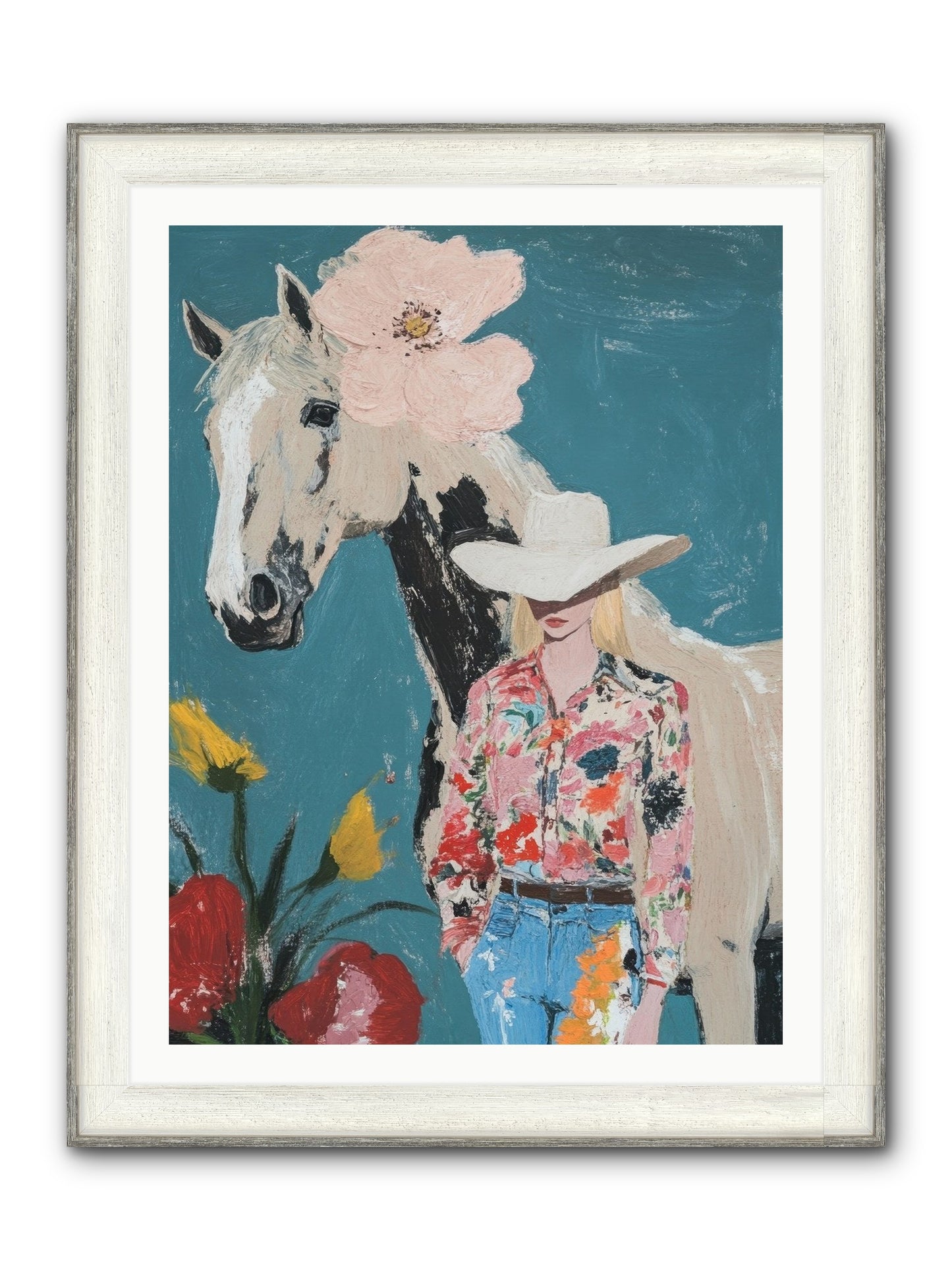 Rancher's Refrain Framed Print - Driftwood White 30x40