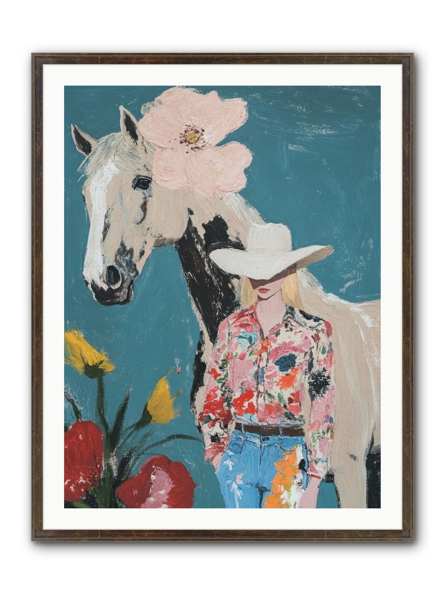 Rancher's Refrain Framed Print - Slimwoods Black/Gold 30x40