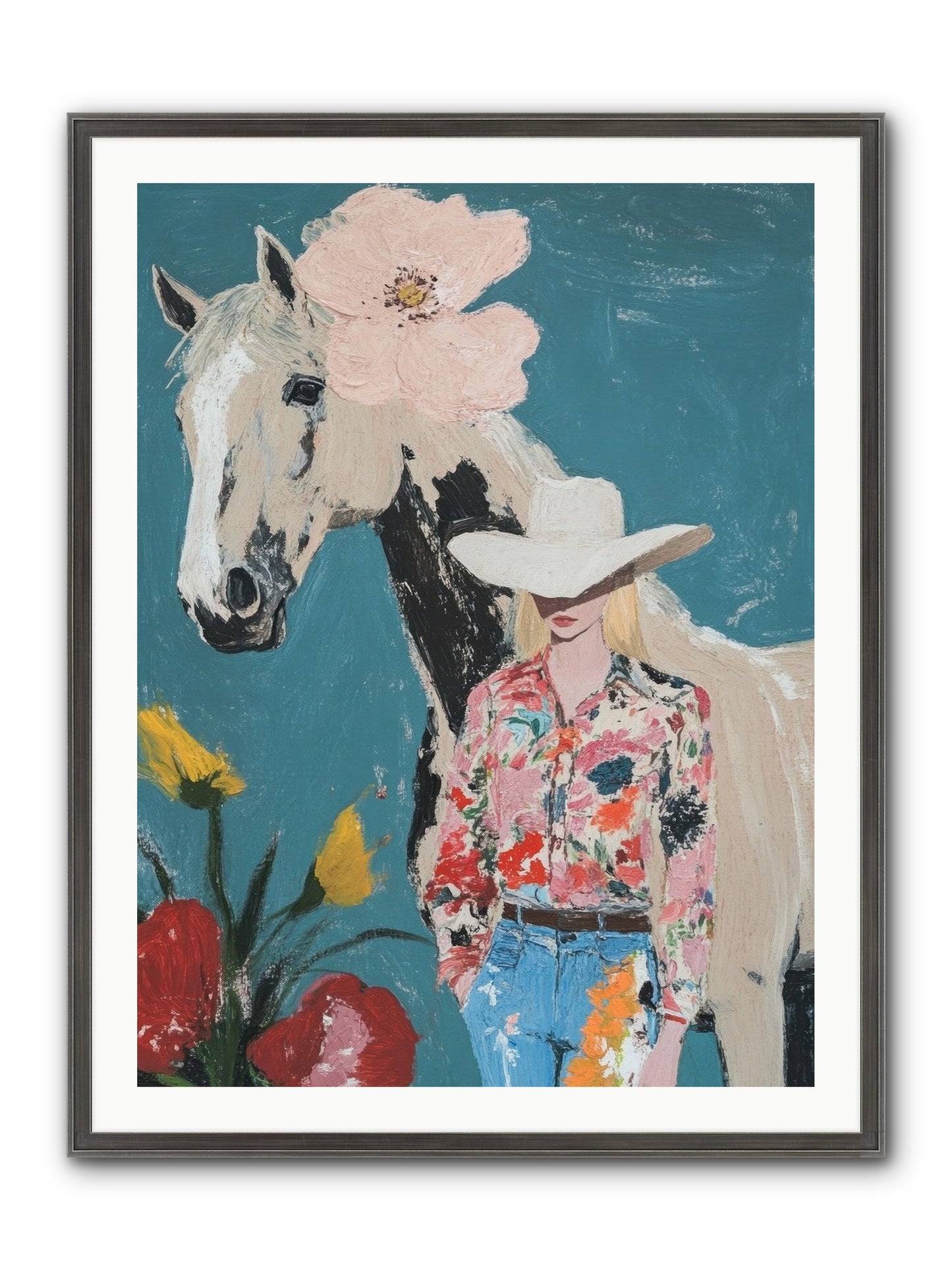 Rancher's Refrain Framed Print - Slimwoods Black/Silver 30x40