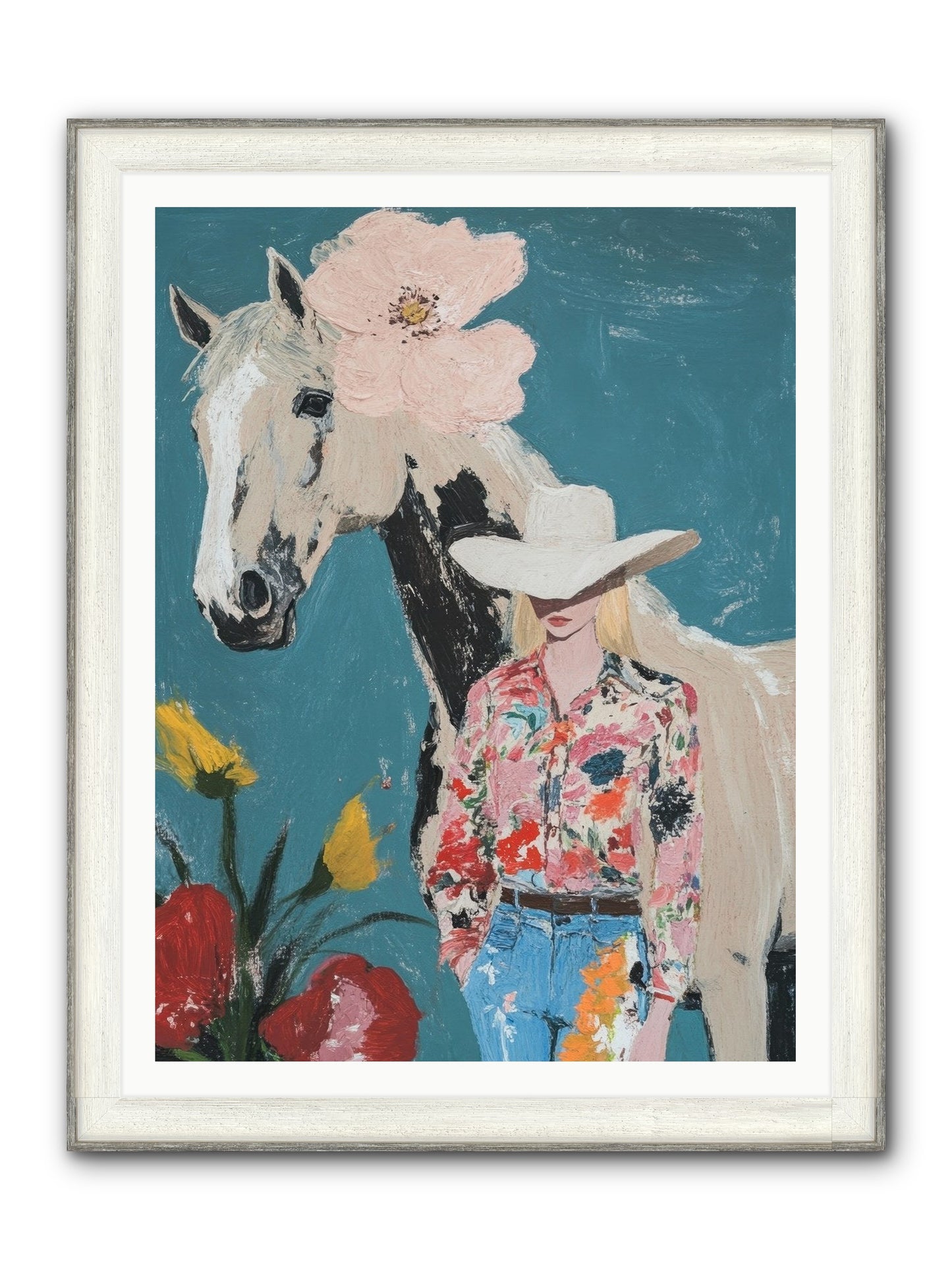 Rancher's Refrain Framed Print - Driftwood White 36x48
