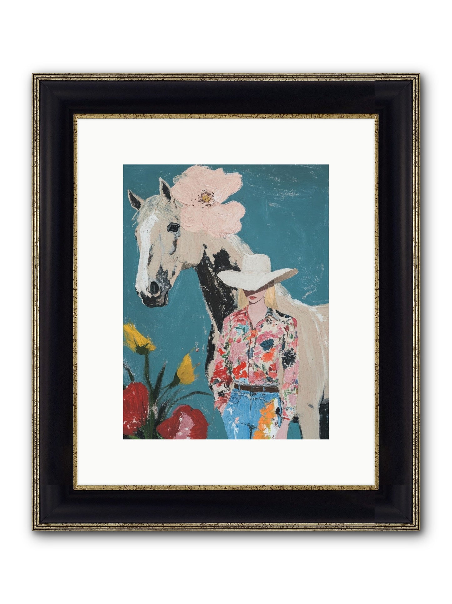 Rancher's Refrain Framed Print - Black & Gold 9x12