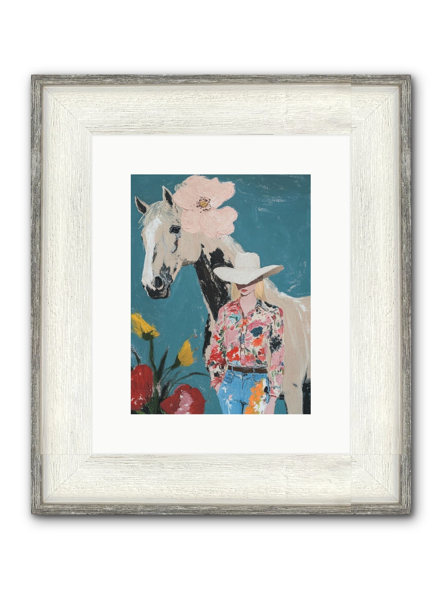 Rancher's Refrain Framed Print - Driftwood White 9x12