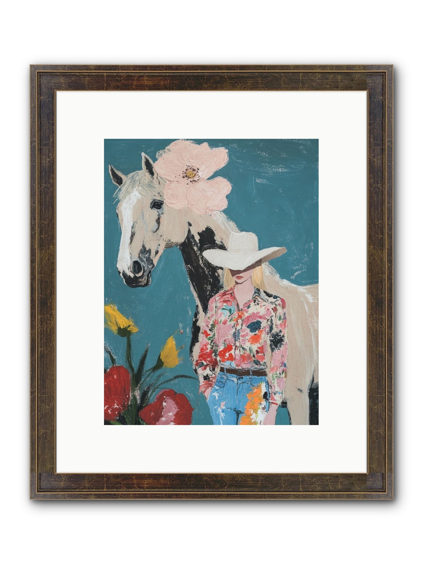 Rancher's Refrain Framed Print - Slimwoods Black/Gold 9x12