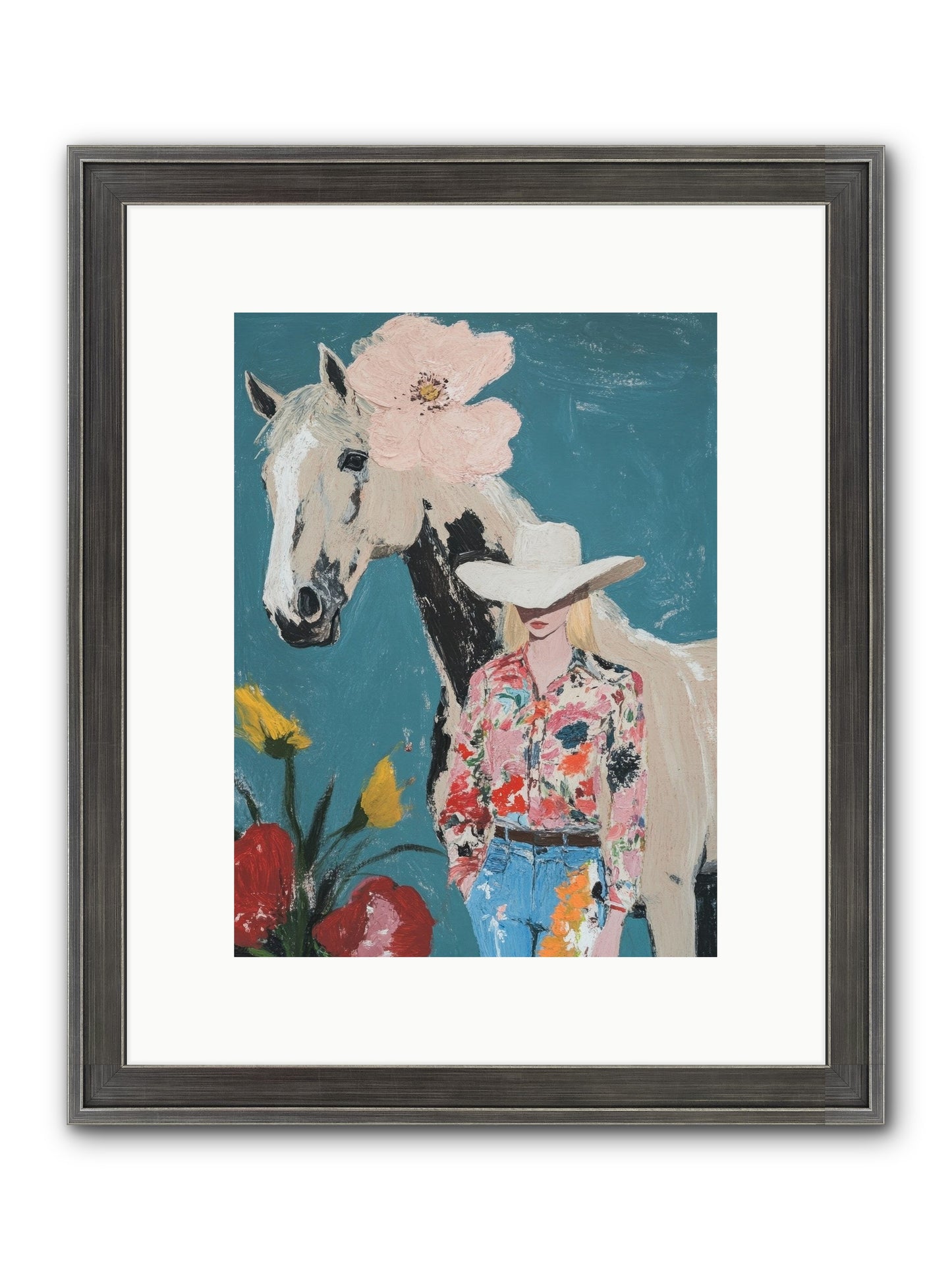 Rancher's Refrain Framed Print - Slimwoods Black/Silver 9x12