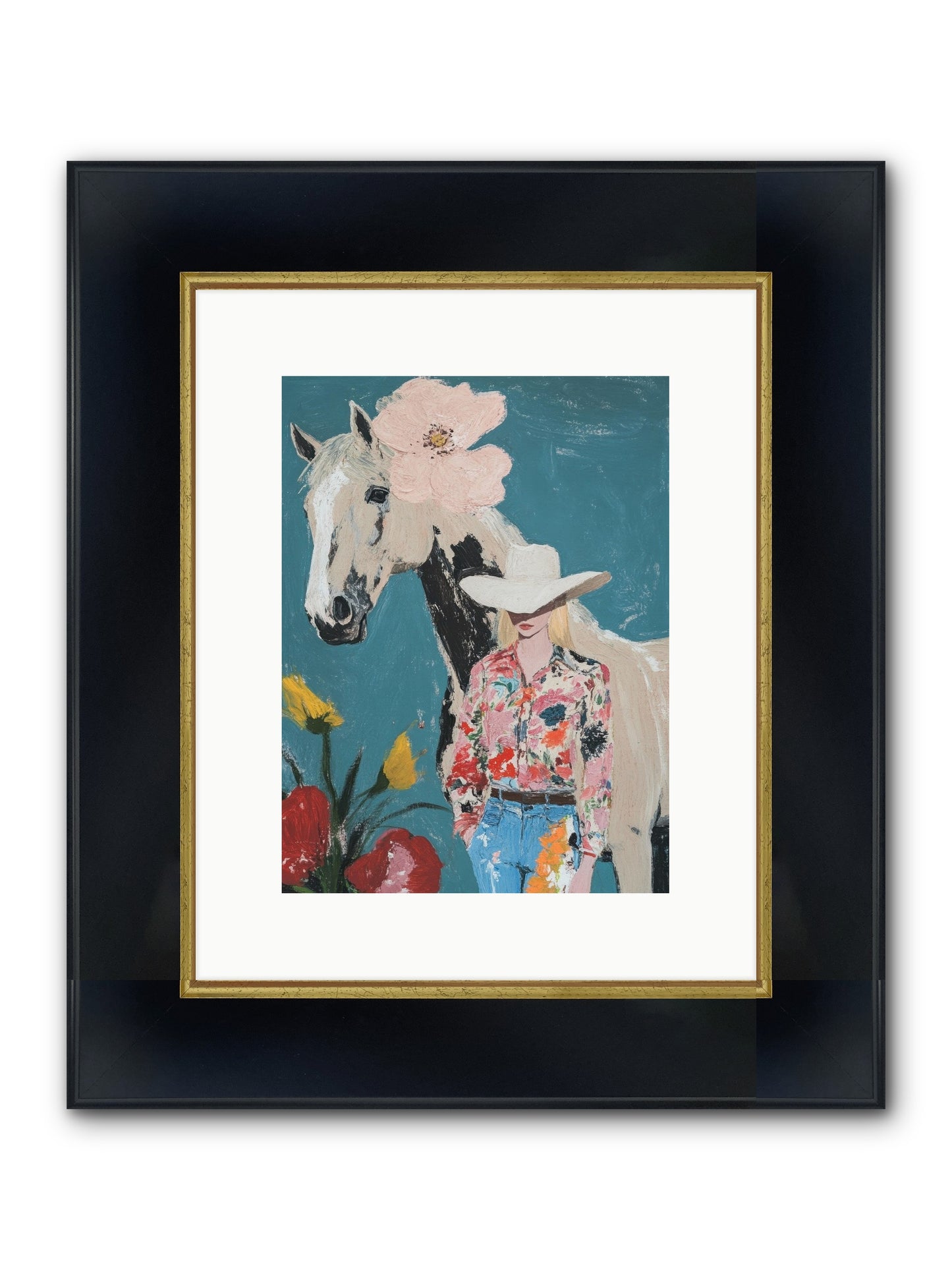 Rancher's Refrain Framed Print - Wide Black w/Gold 9x12