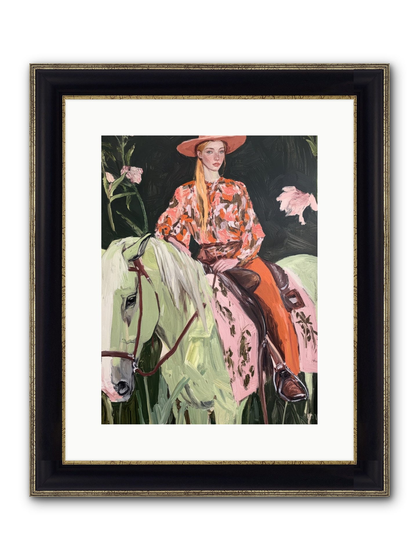 Range Boss Framed Print - Black & Gold 12x16