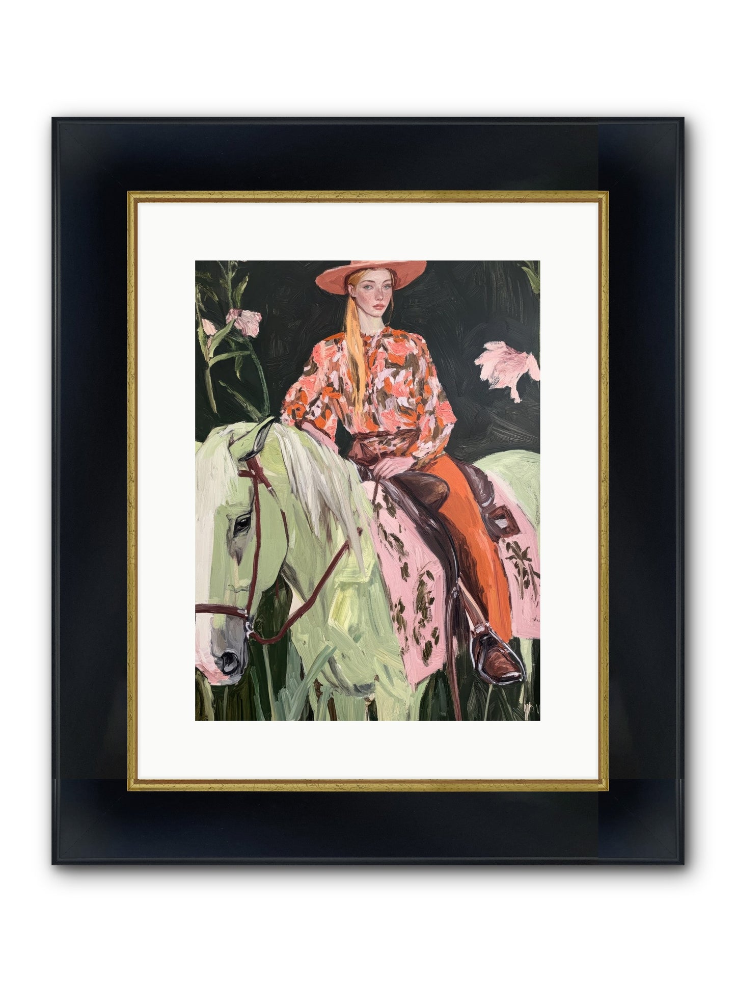 Range Boss Framed Print - Wide Black w/Gold 12x16