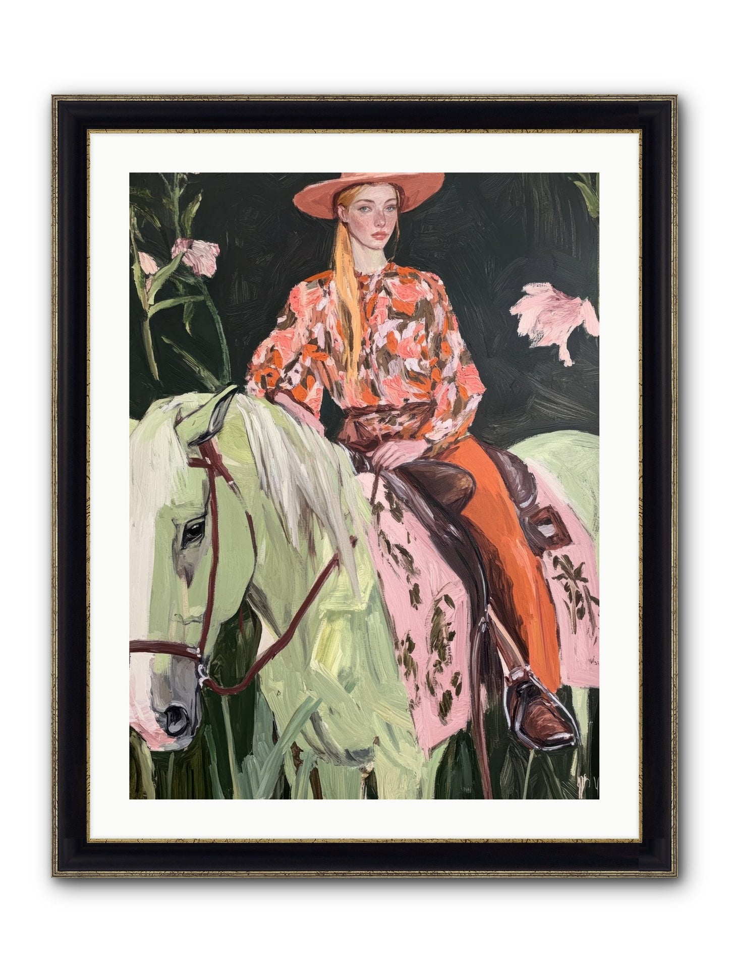 Range Boss Framed Print - Black & Gold 24x32