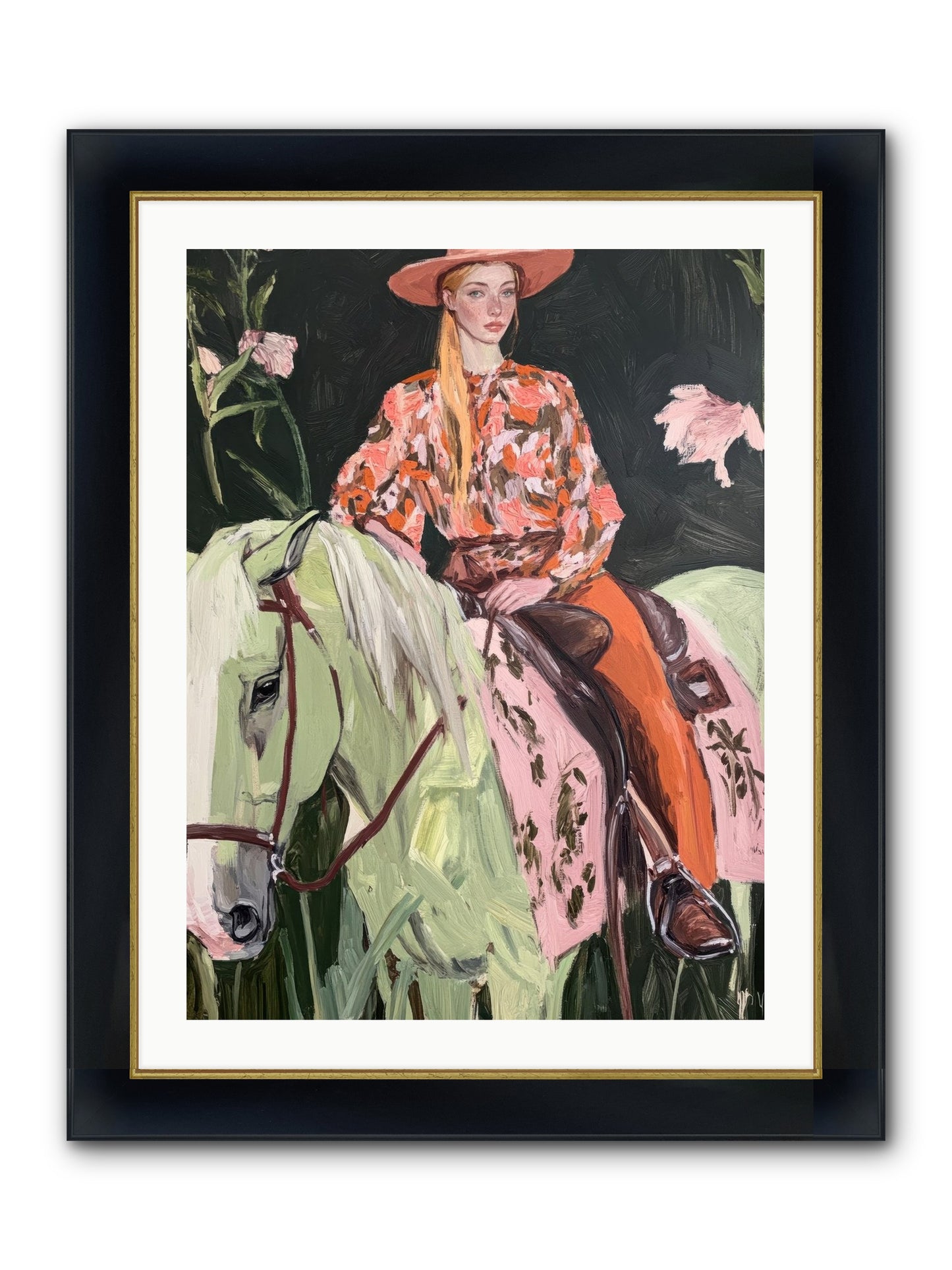 Range Boss Framed Print - Wide Black w/Gold 24x32