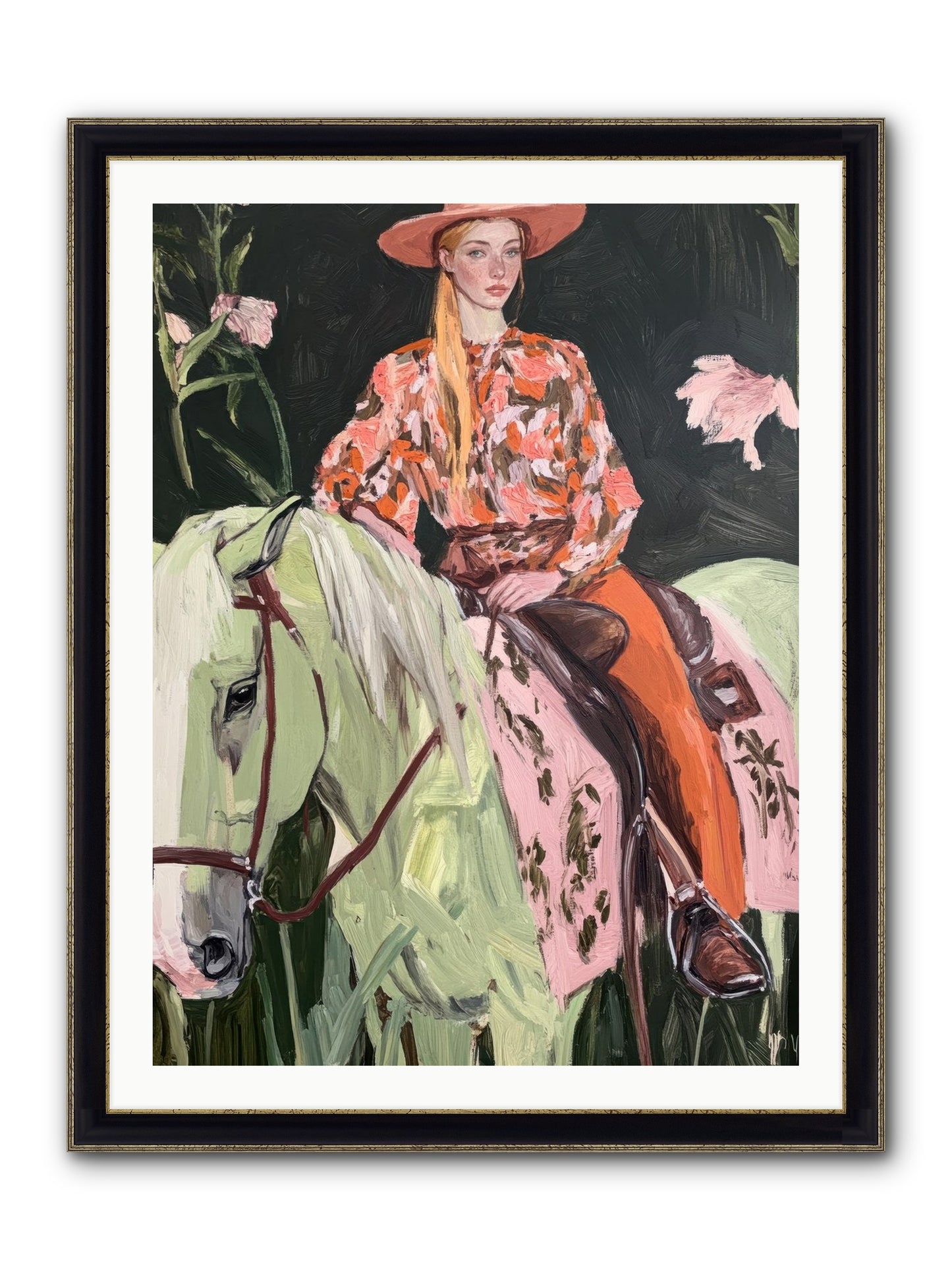 Range Boss Framed Print - Black & Gold 30x40