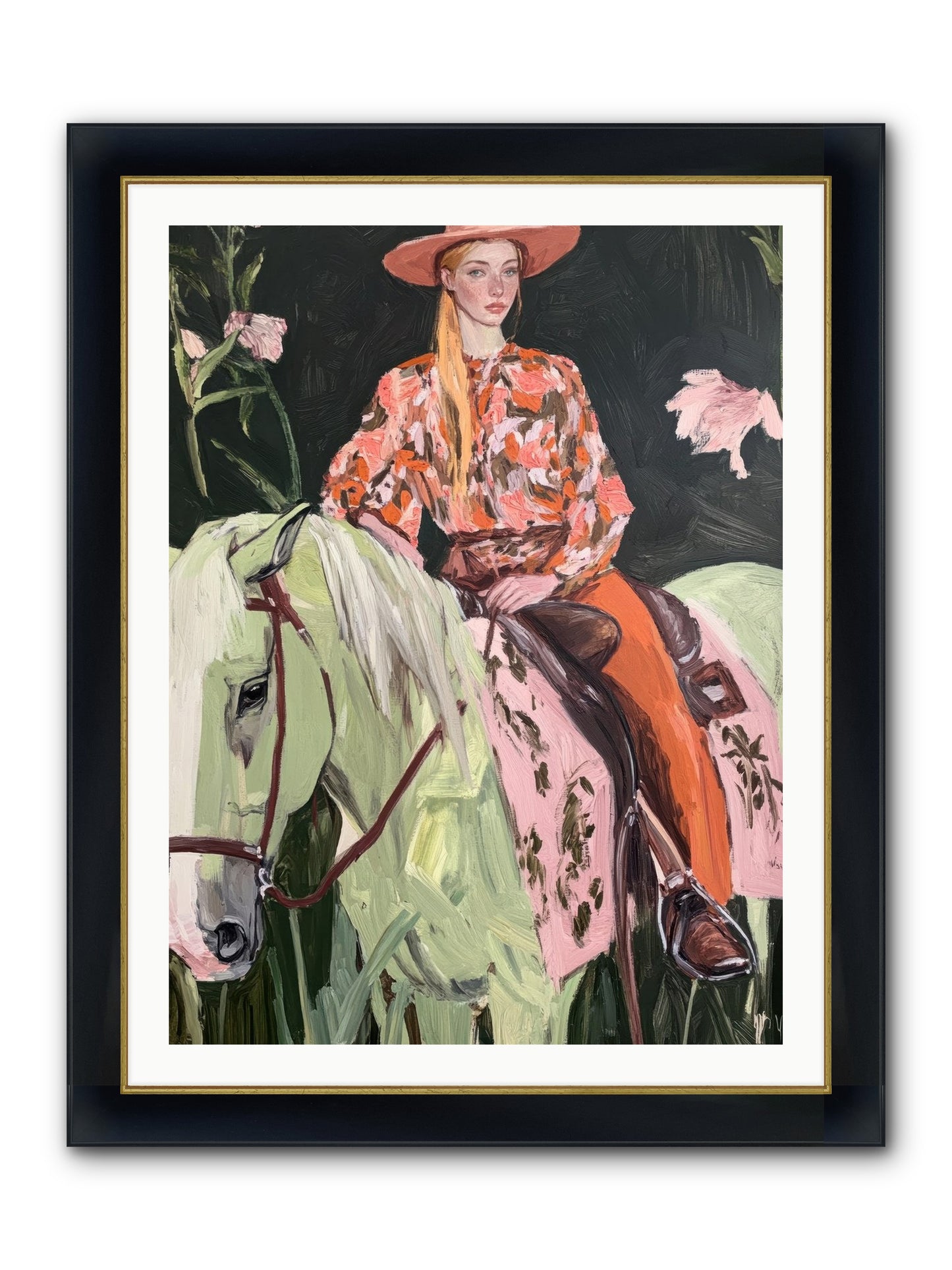 Range Boss Framed Print - Wide Black w/Gold 30x40