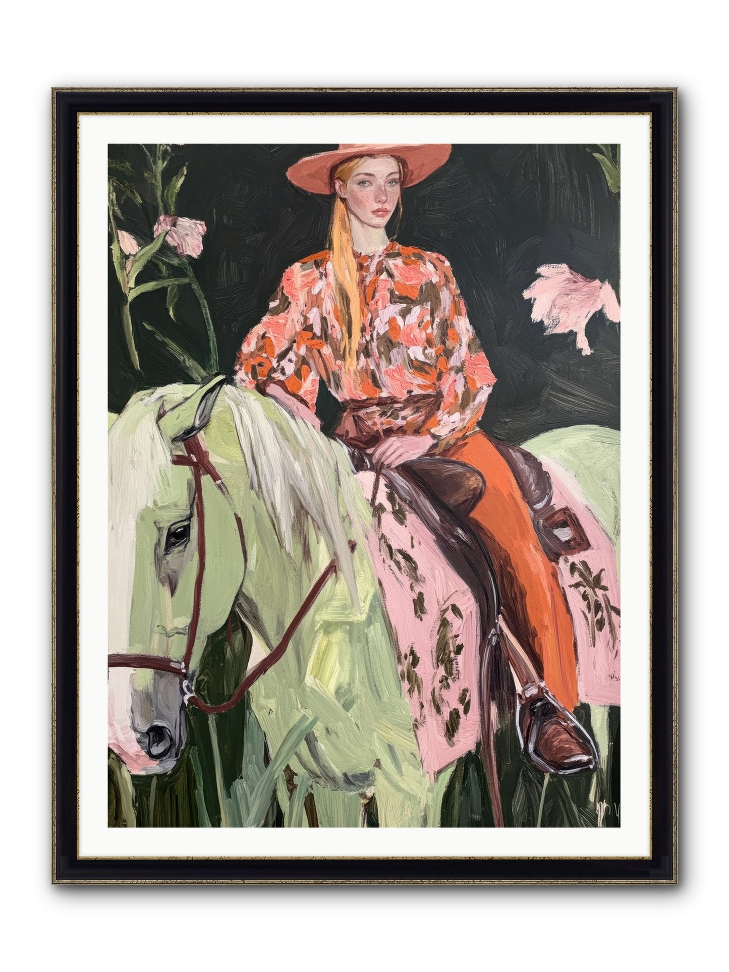 Range Boss Framed Print - Black & Gold 36x48