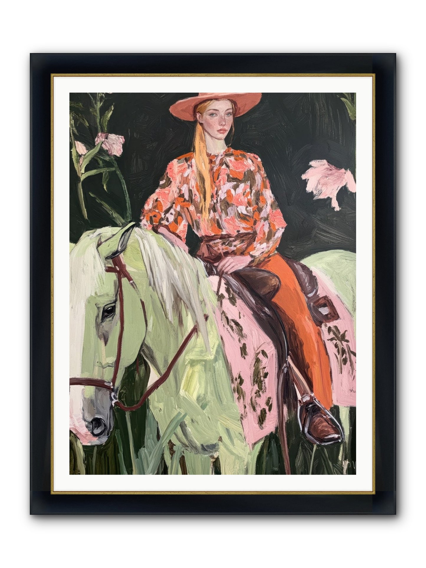 Range Boss Framed Print - Wide Black w/Gold 36x48