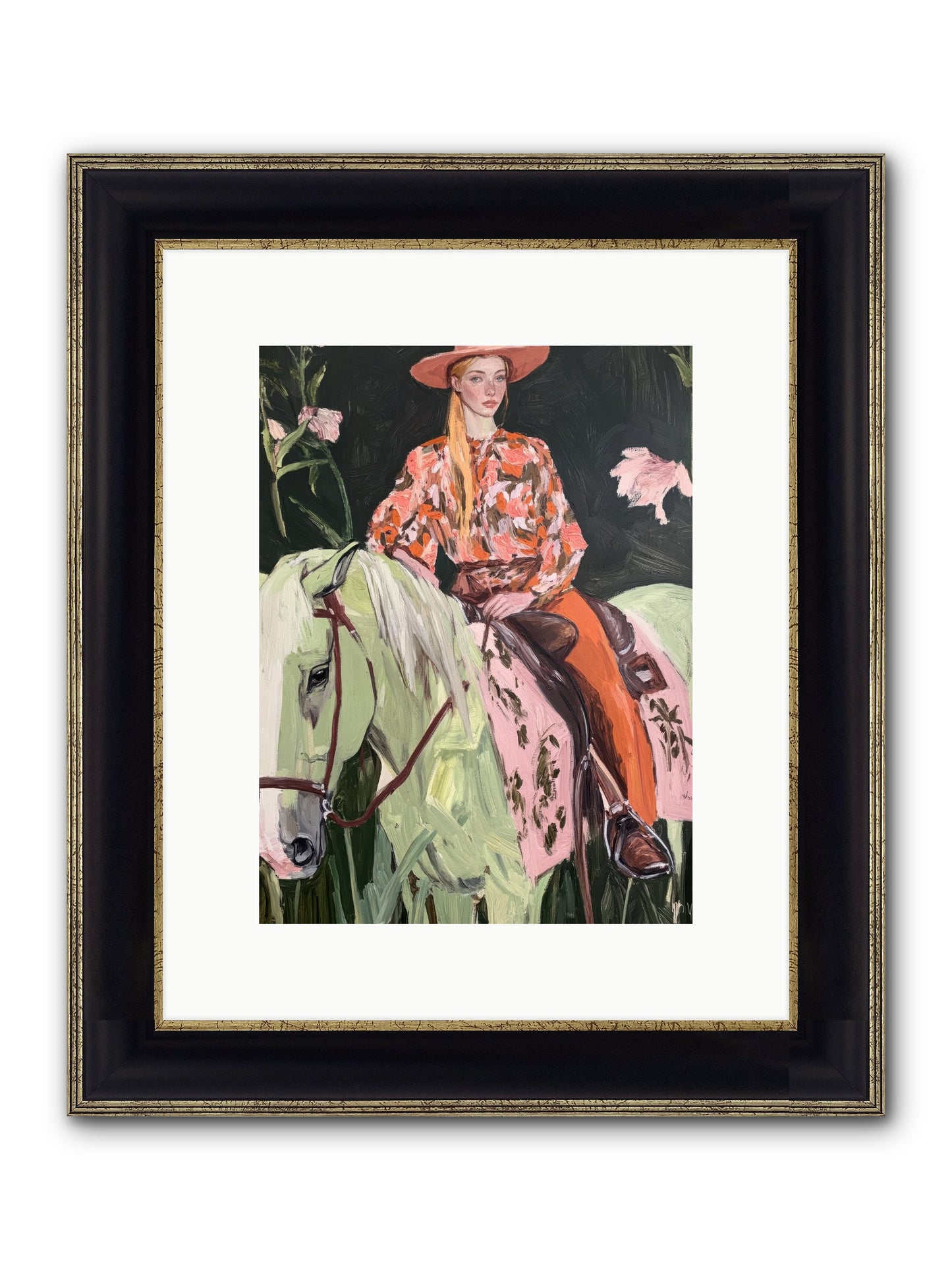 Range Boss Framed Print - Black & Gold 9x12