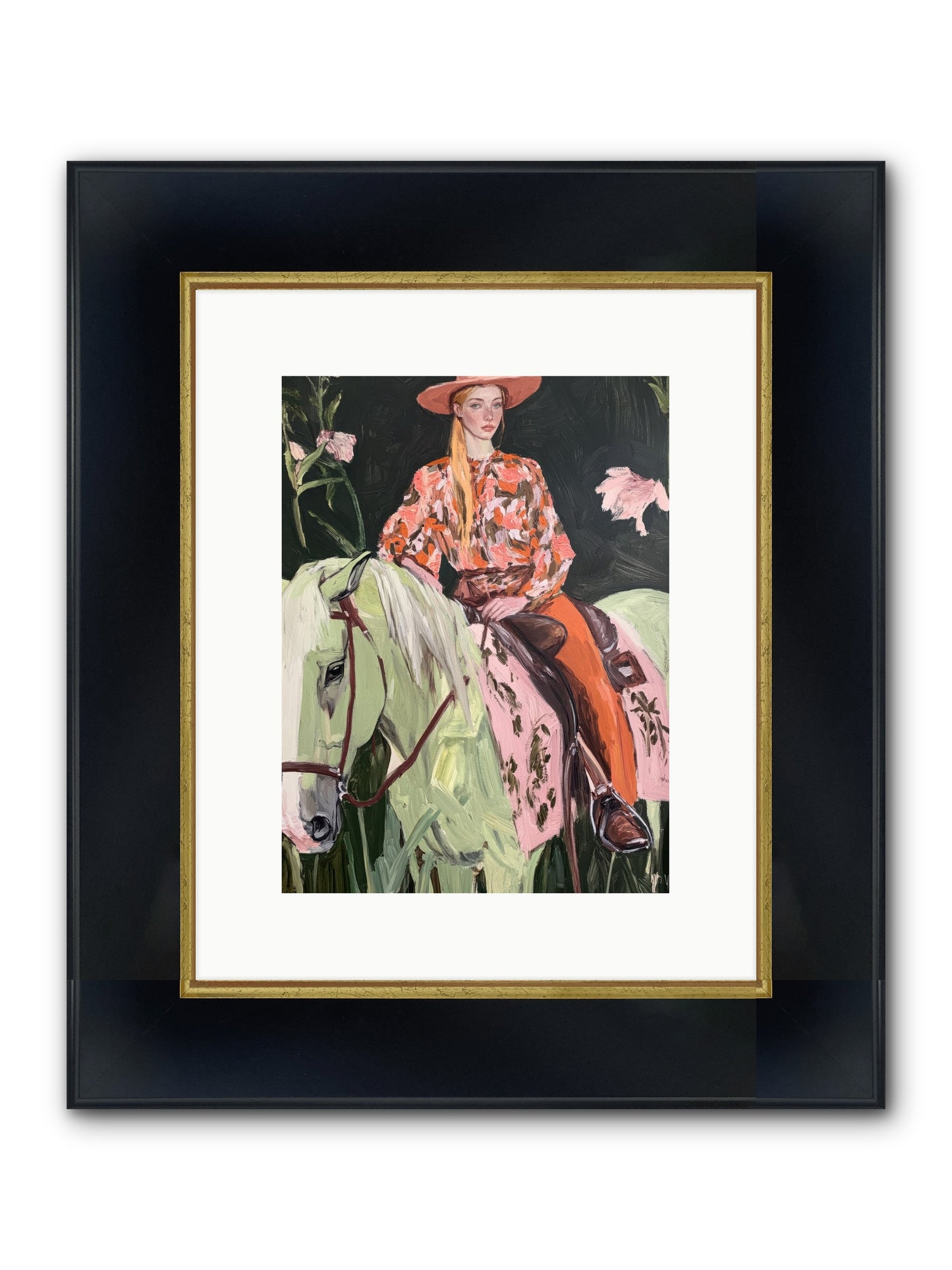 Range Boss Framed Print - Wide Black w/Gold 9x12