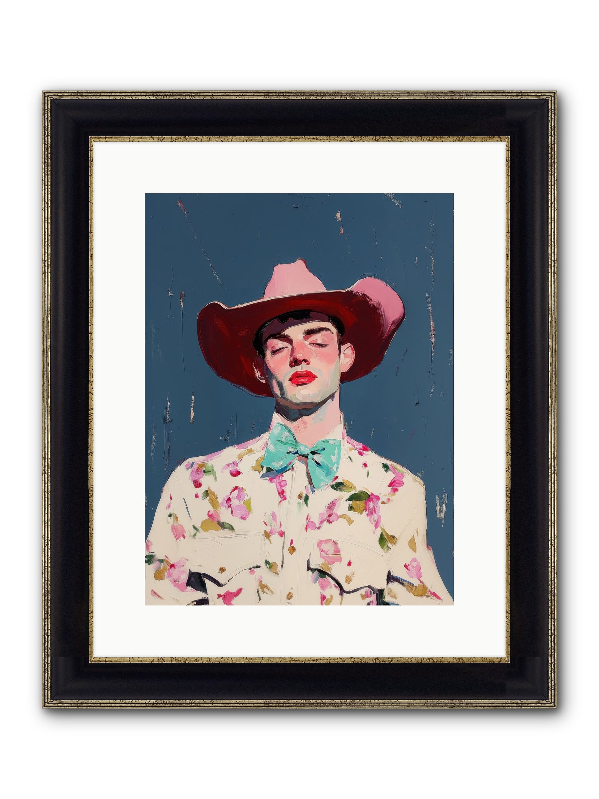 Range Lord Framed Print - Black & Gold 12x16