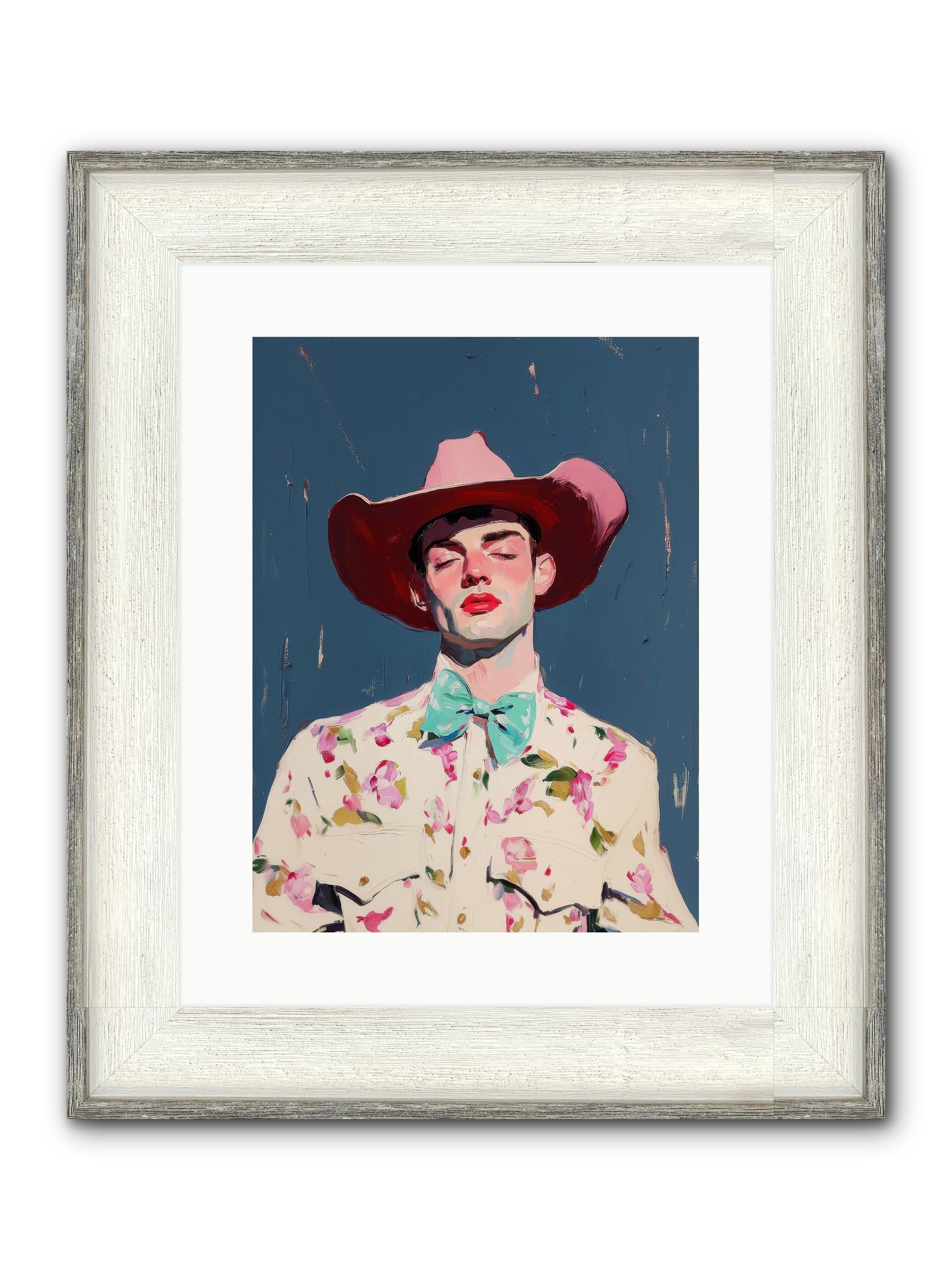 Range Lord Framed Print - Driftwood White 12x16