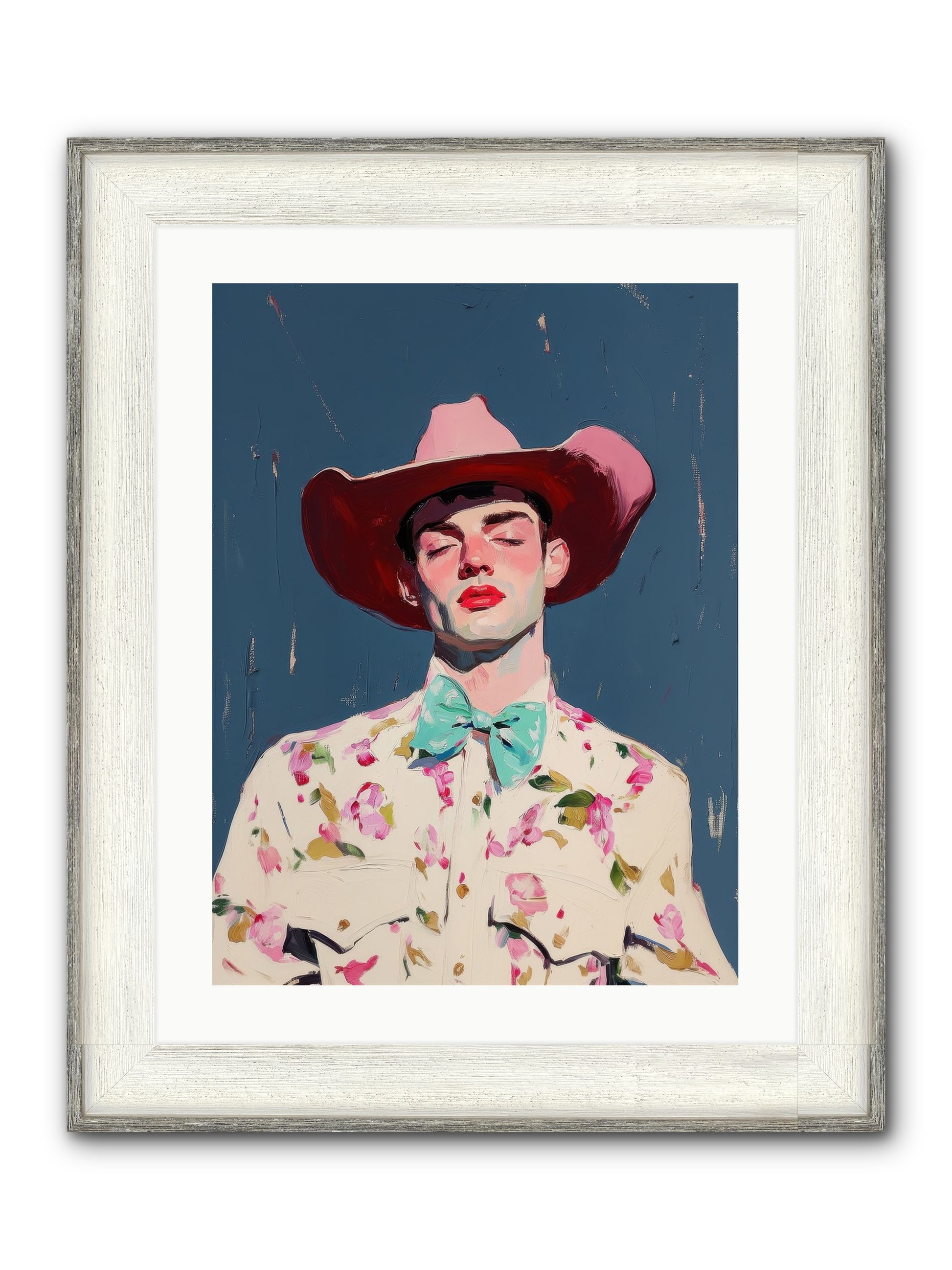 Range Lord Framed Print - Driftwood White 18x24