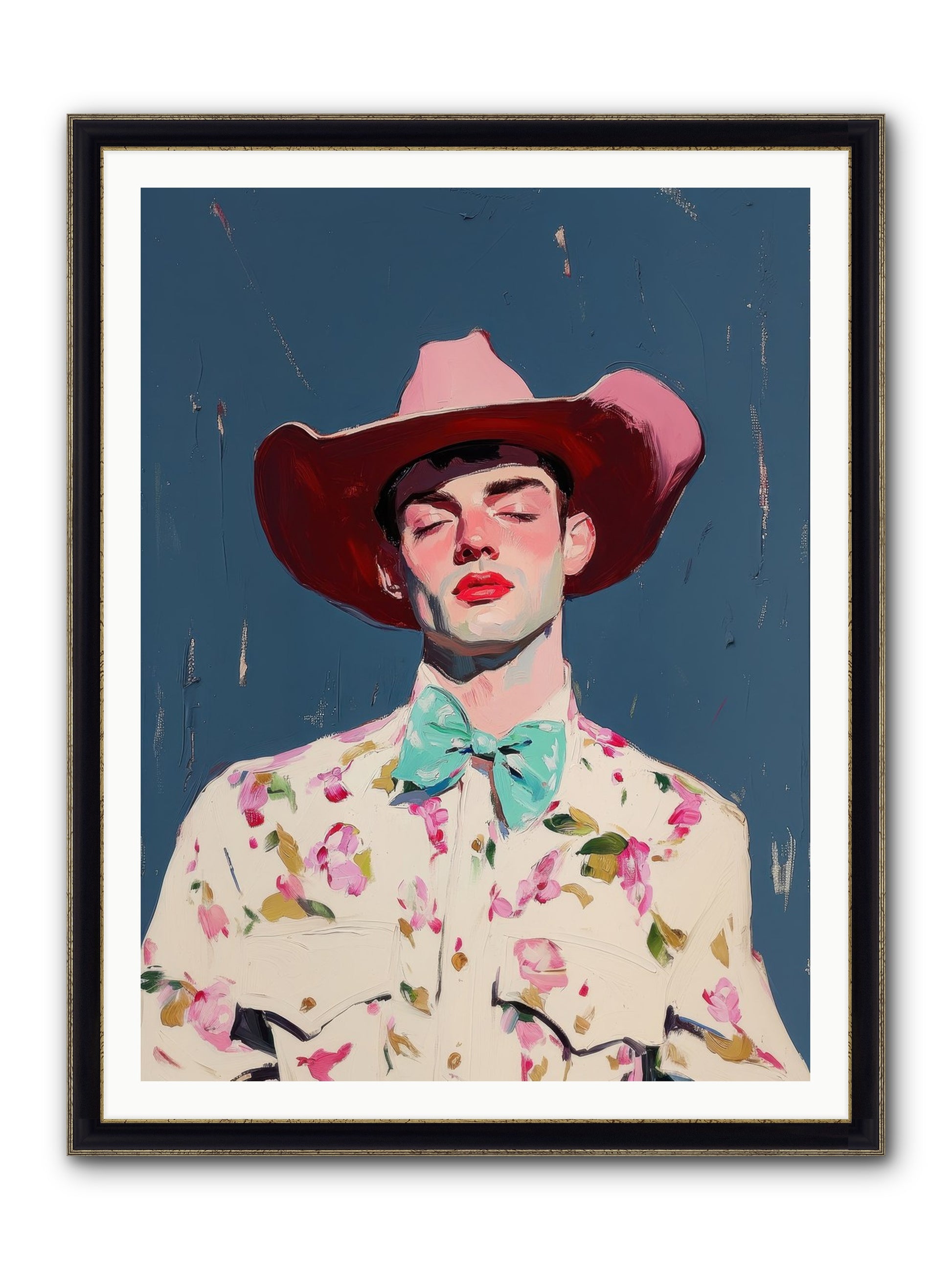 Range Lord Framed Print - Black & Gold 36x48