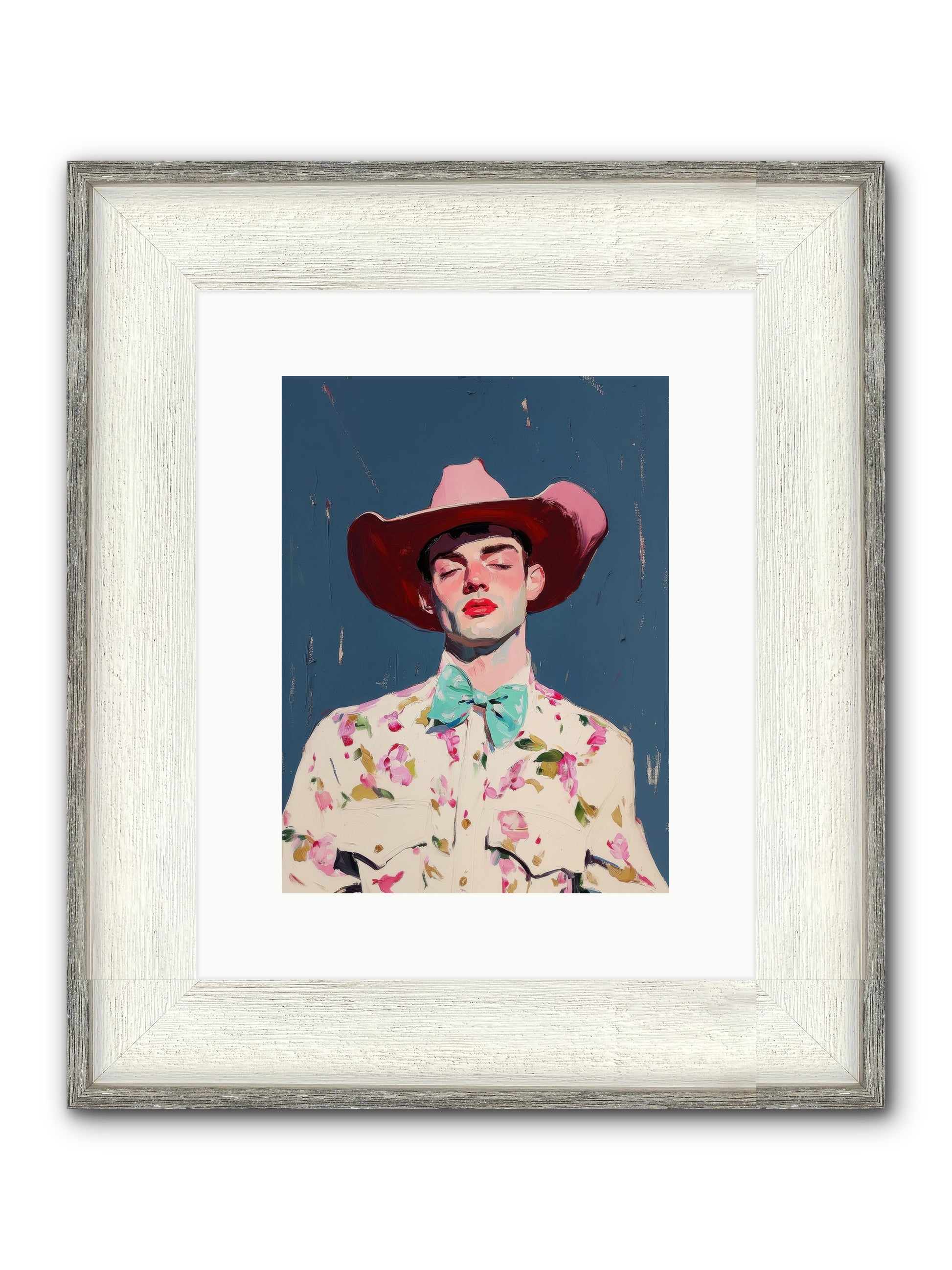 Range Lord Framed Print - Driftwood White 9x12