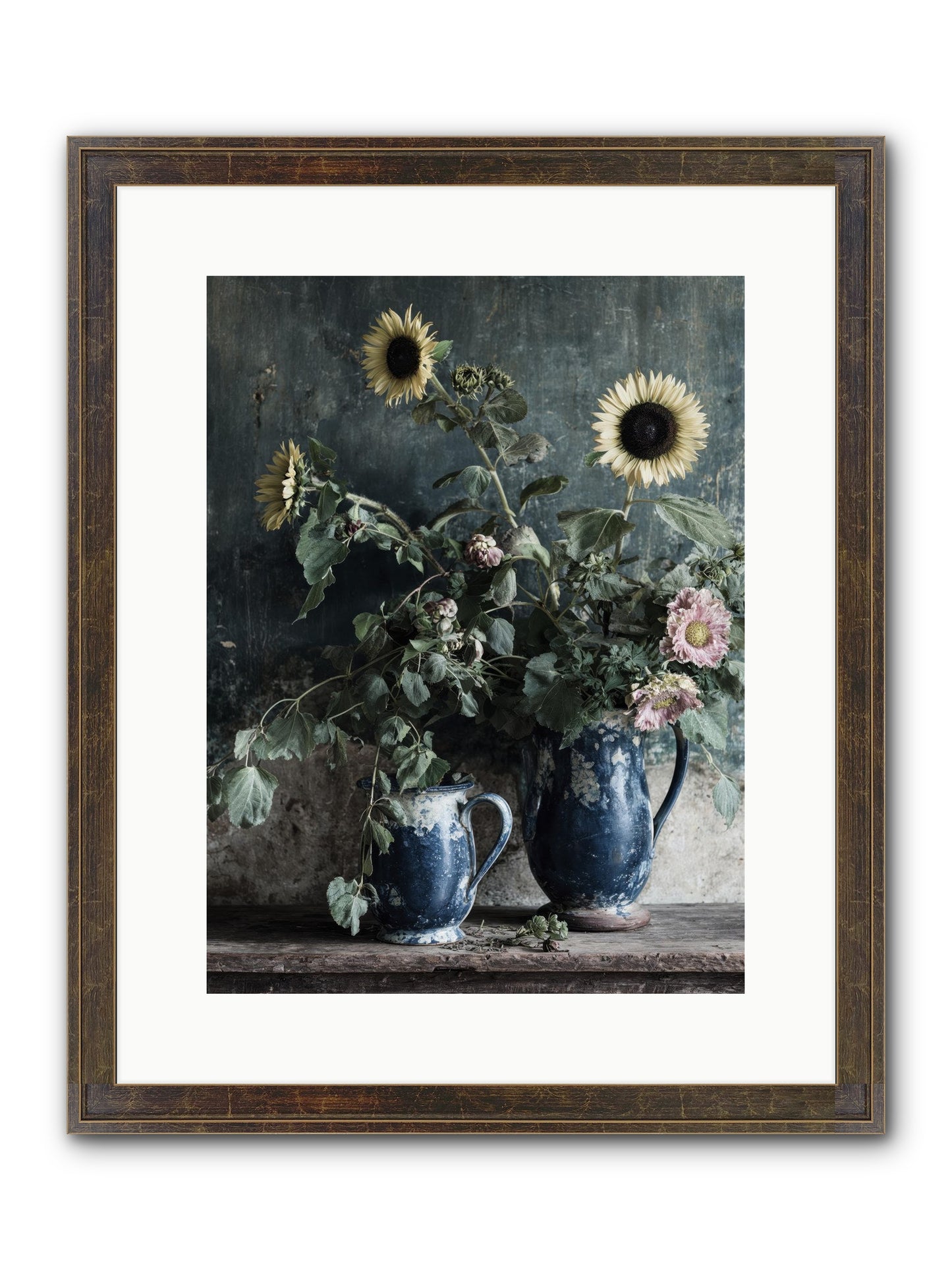 Ranier Framed Print - Slimwoods Black/Gold 12x16