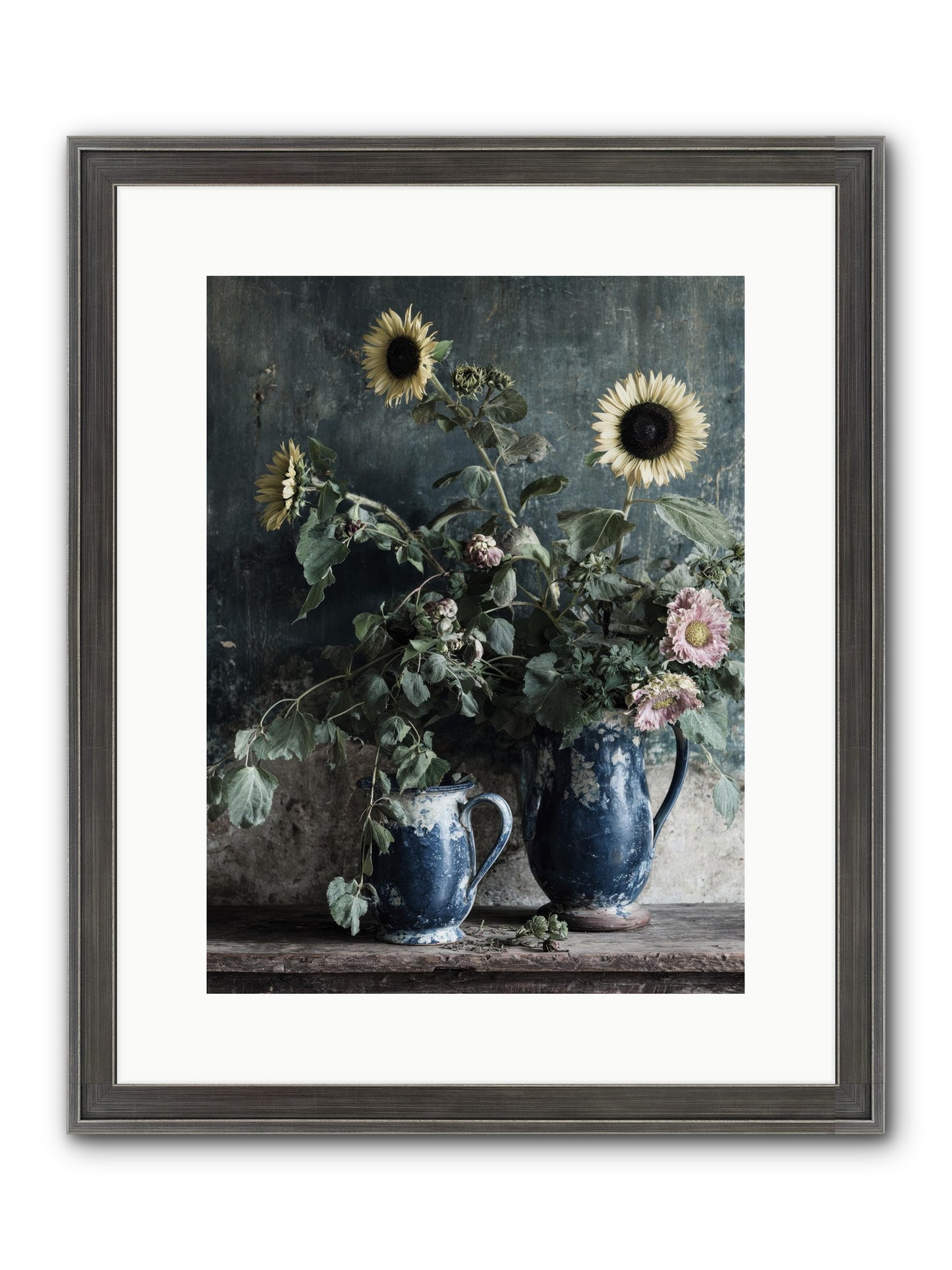 Ranier Framed Print - Slimwoods Black/Silver 12x16