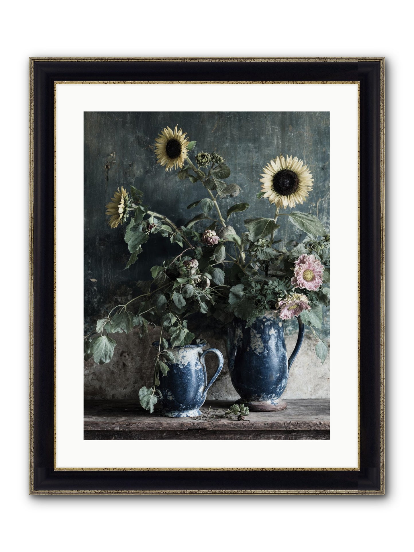 Ranier Framed Print - Black & Gold 18x24