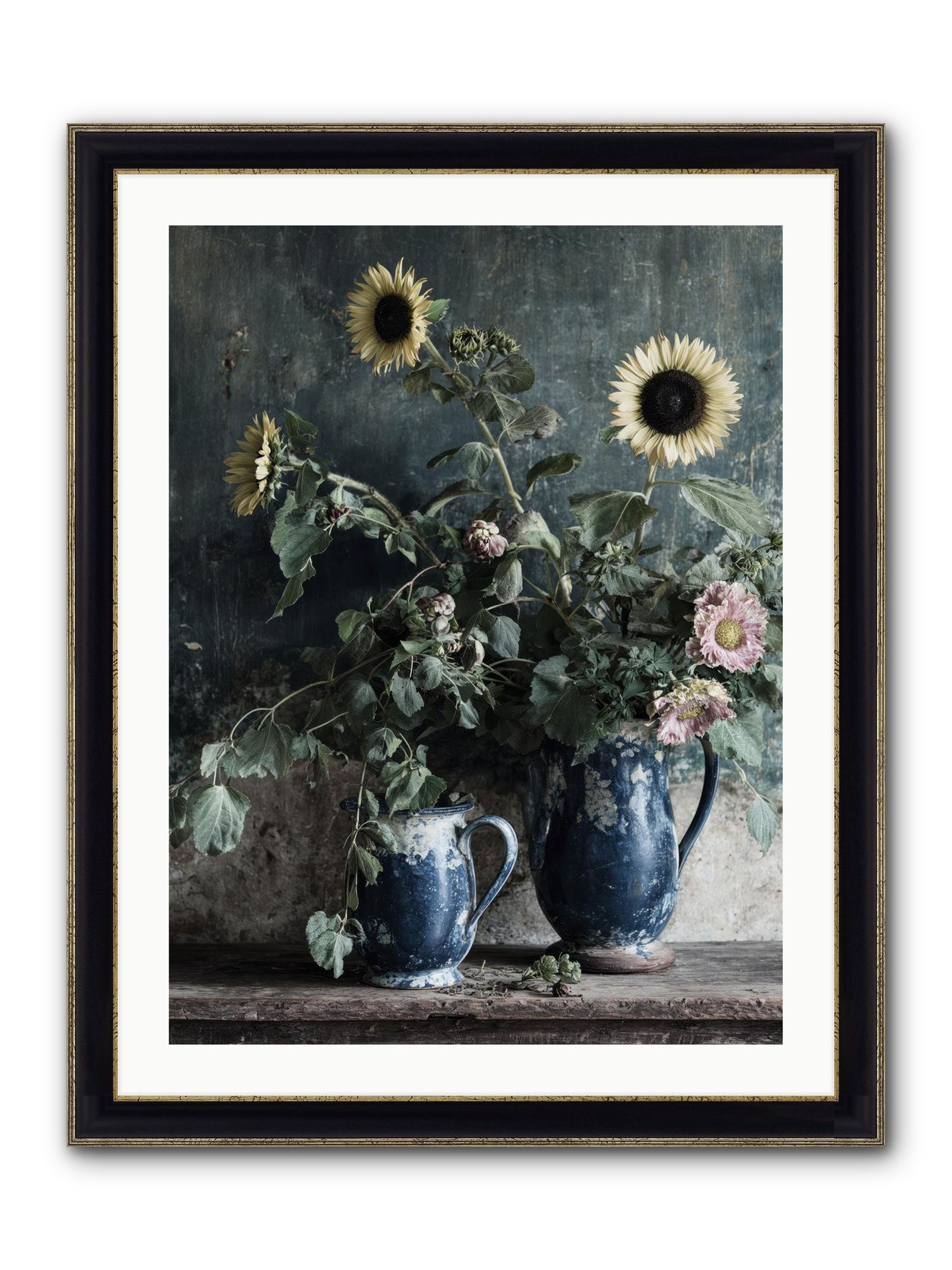 Ranier Framed Print - Black & Gold 24x32