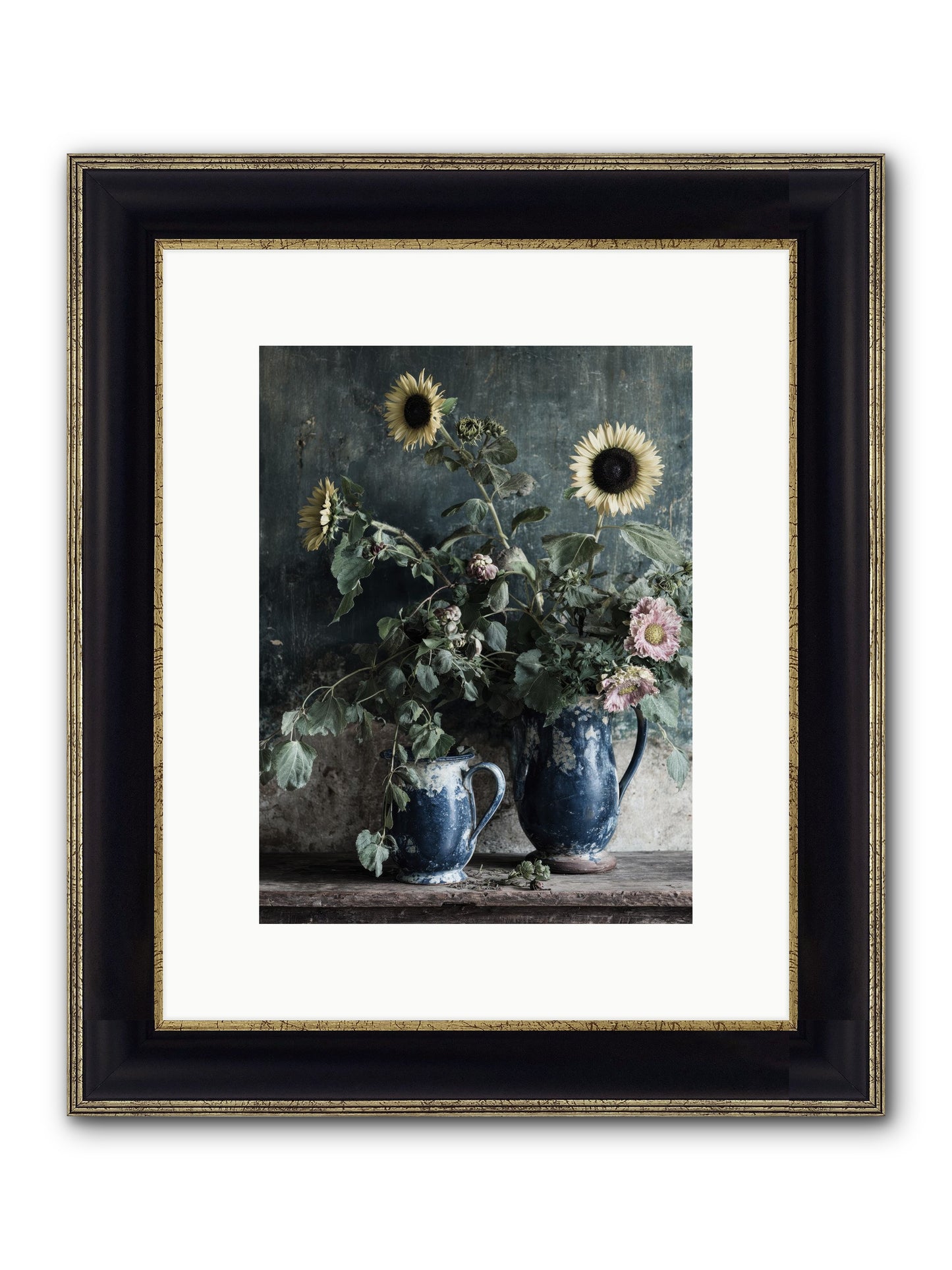 Ranier Framed Print - Black & Gold 9x12
