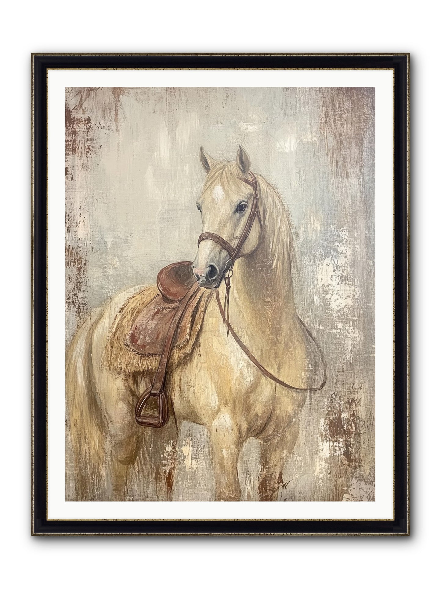 Rattlesnake Ridge Framed Print - Black & Gold 36x48