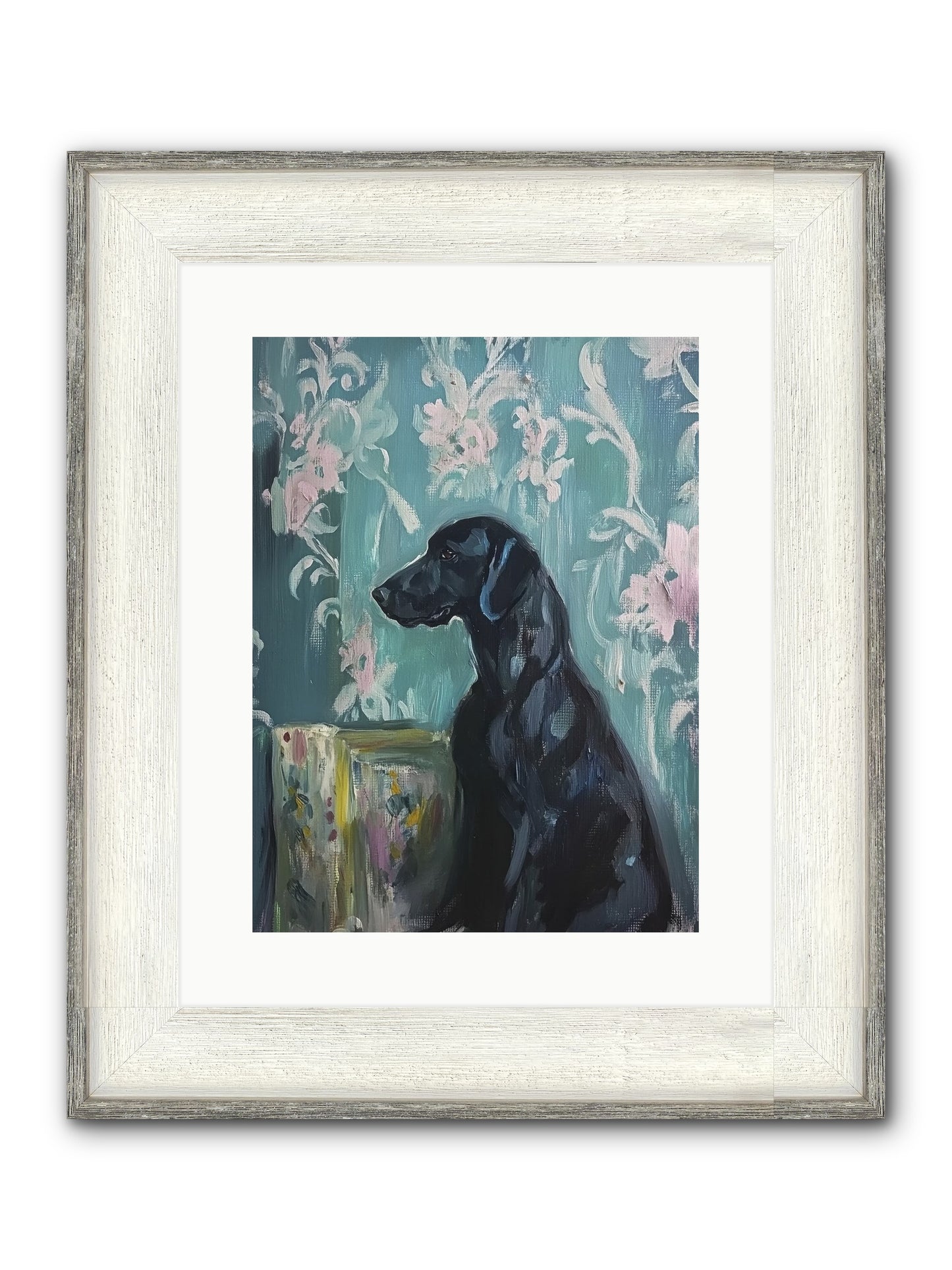 Raven Framed Print - Driftwood White 12x16
