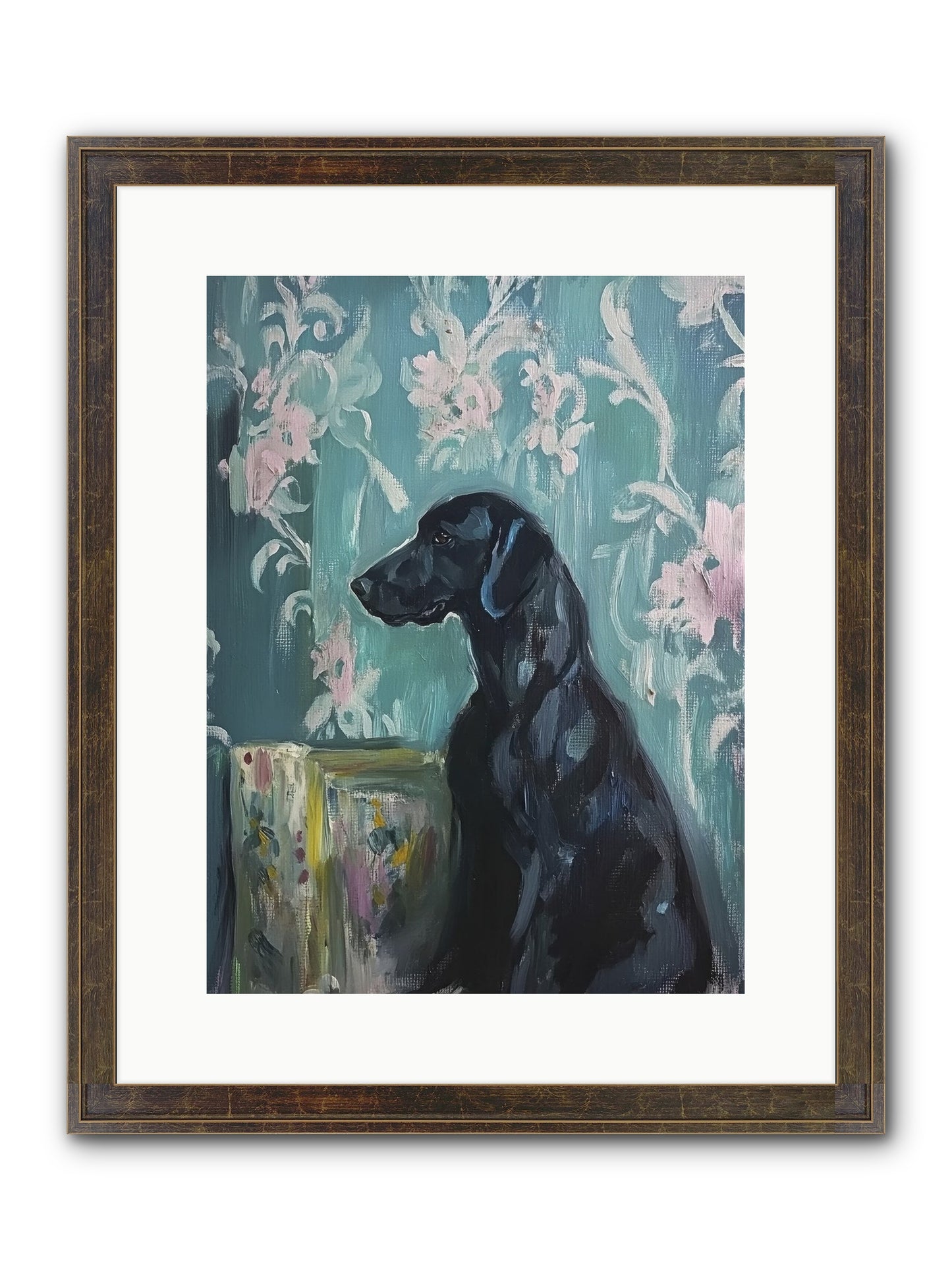 Raven Framed Print - Slimwoods Black/Gold 12x16
