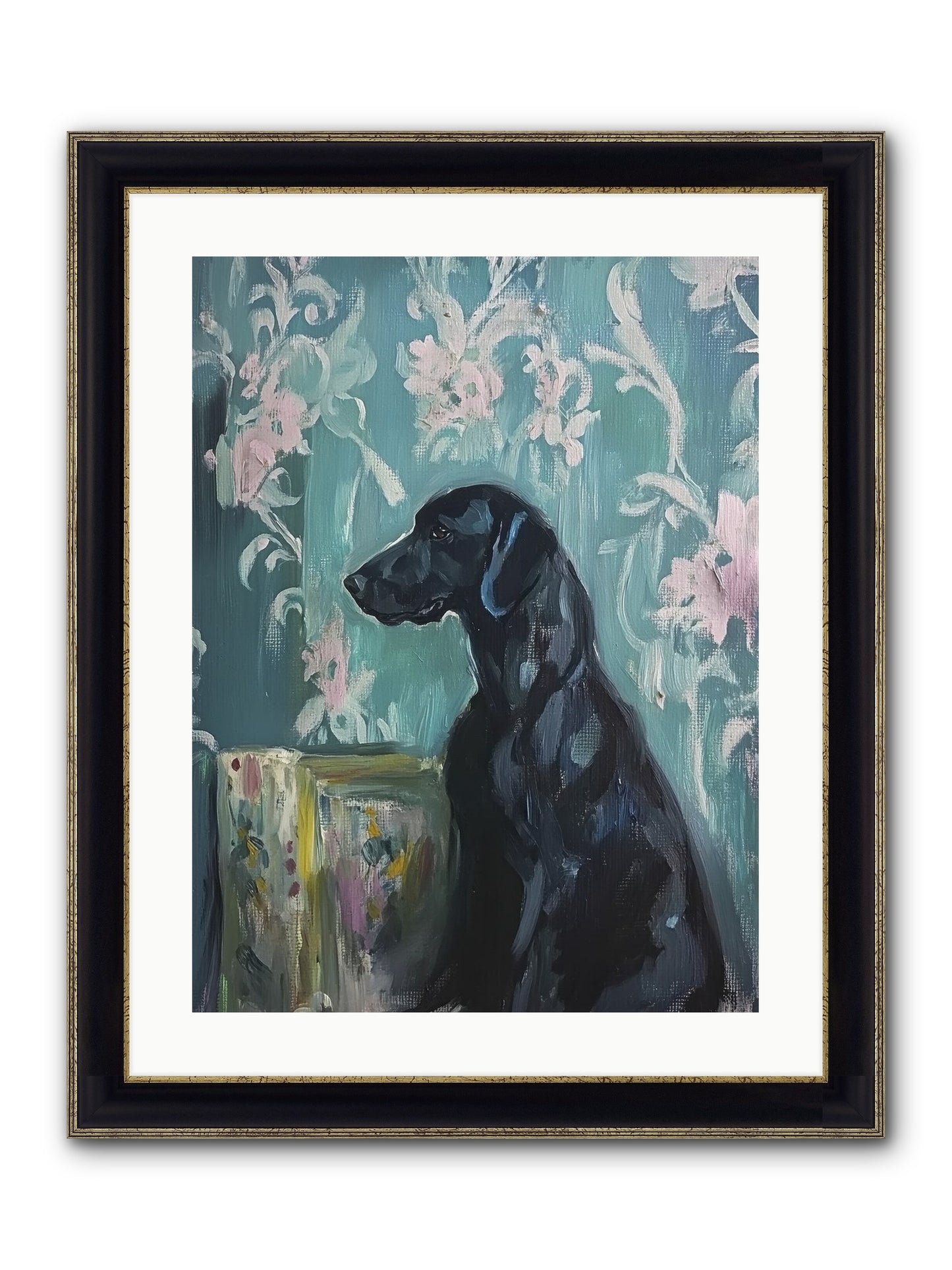 Raven Framed Print - Black & Gold 18x24