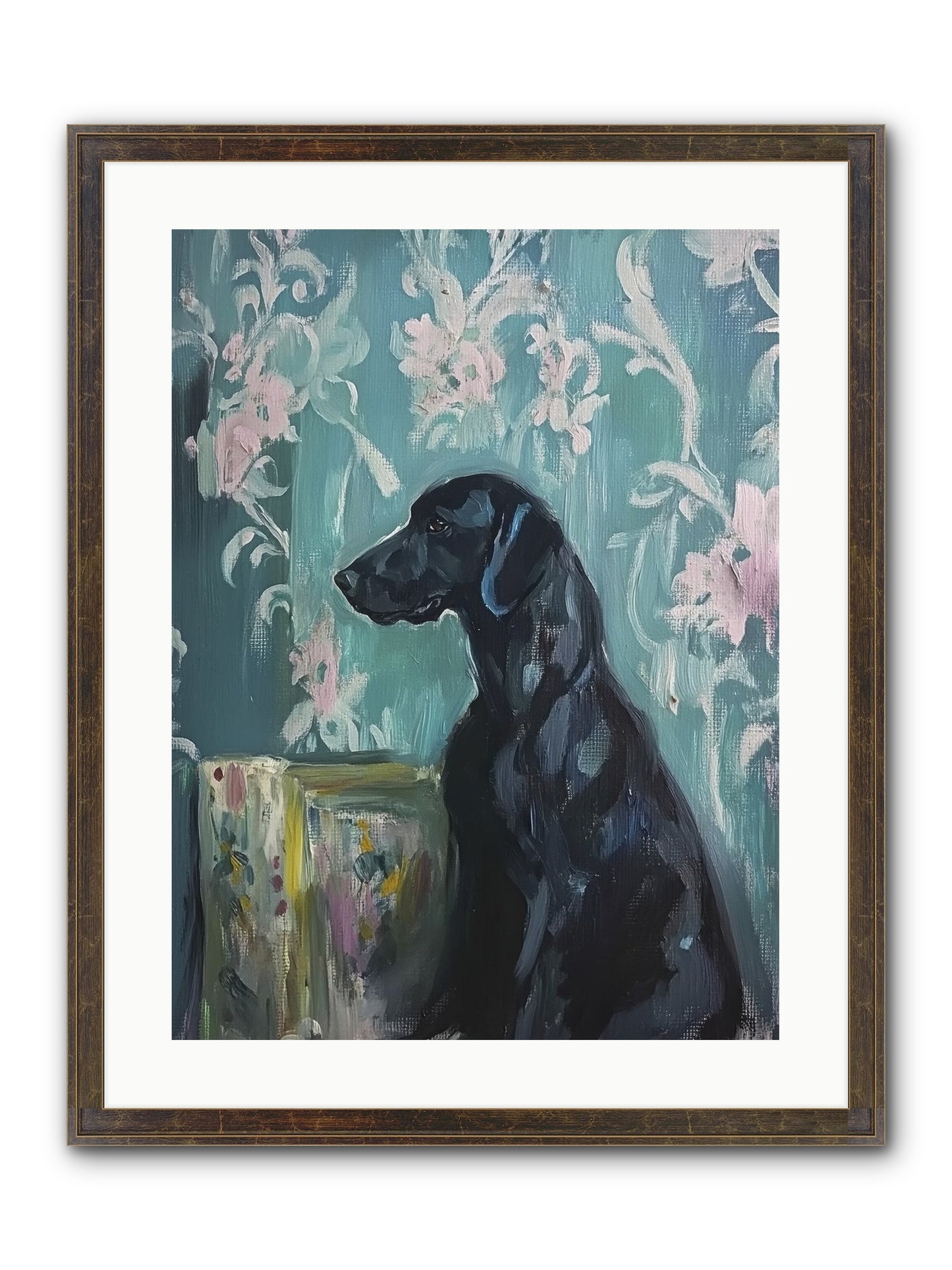 Raven Framed Print - Slimwoods Black/Gold 18x24