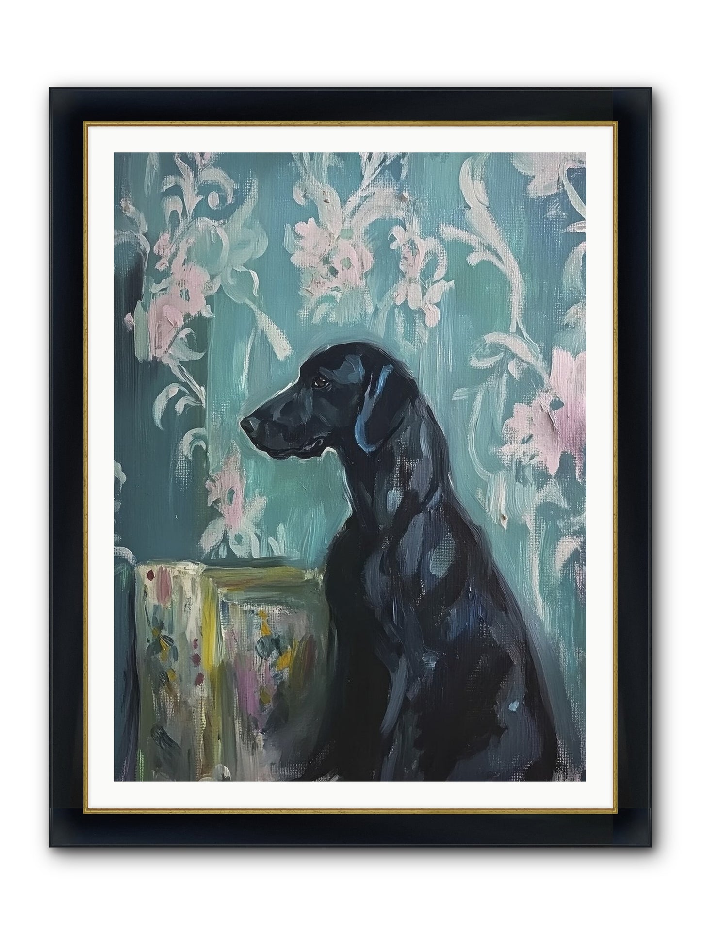 Raven Framed Print - Wide Black w/Gold 36x48