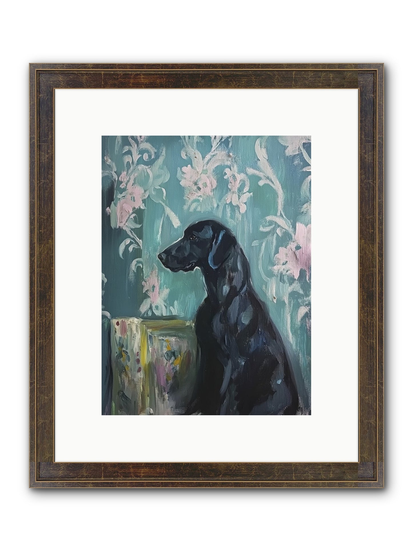 Raven Framed Print - Slimwoods Black/Gold 9x12