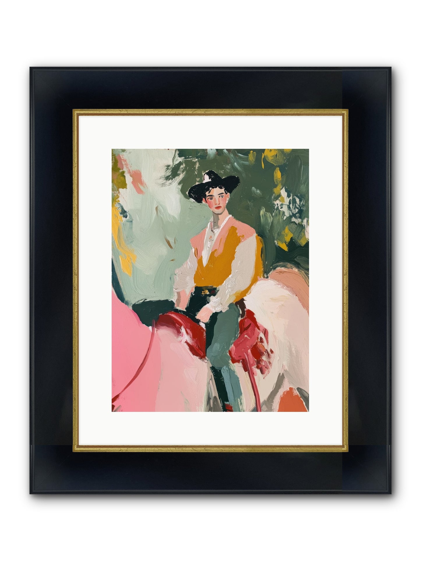 Rawhide Cartographer Framed Print - Wide Black w/Gold 12x16
