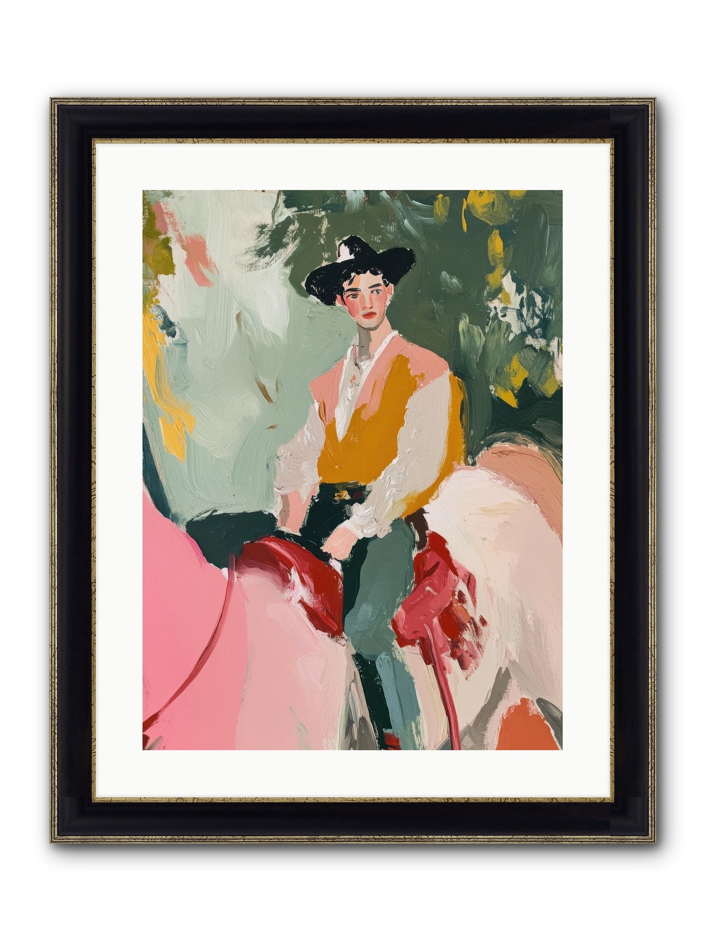 Rawhide Cartographer Framed Print - Black & Gold 18x24