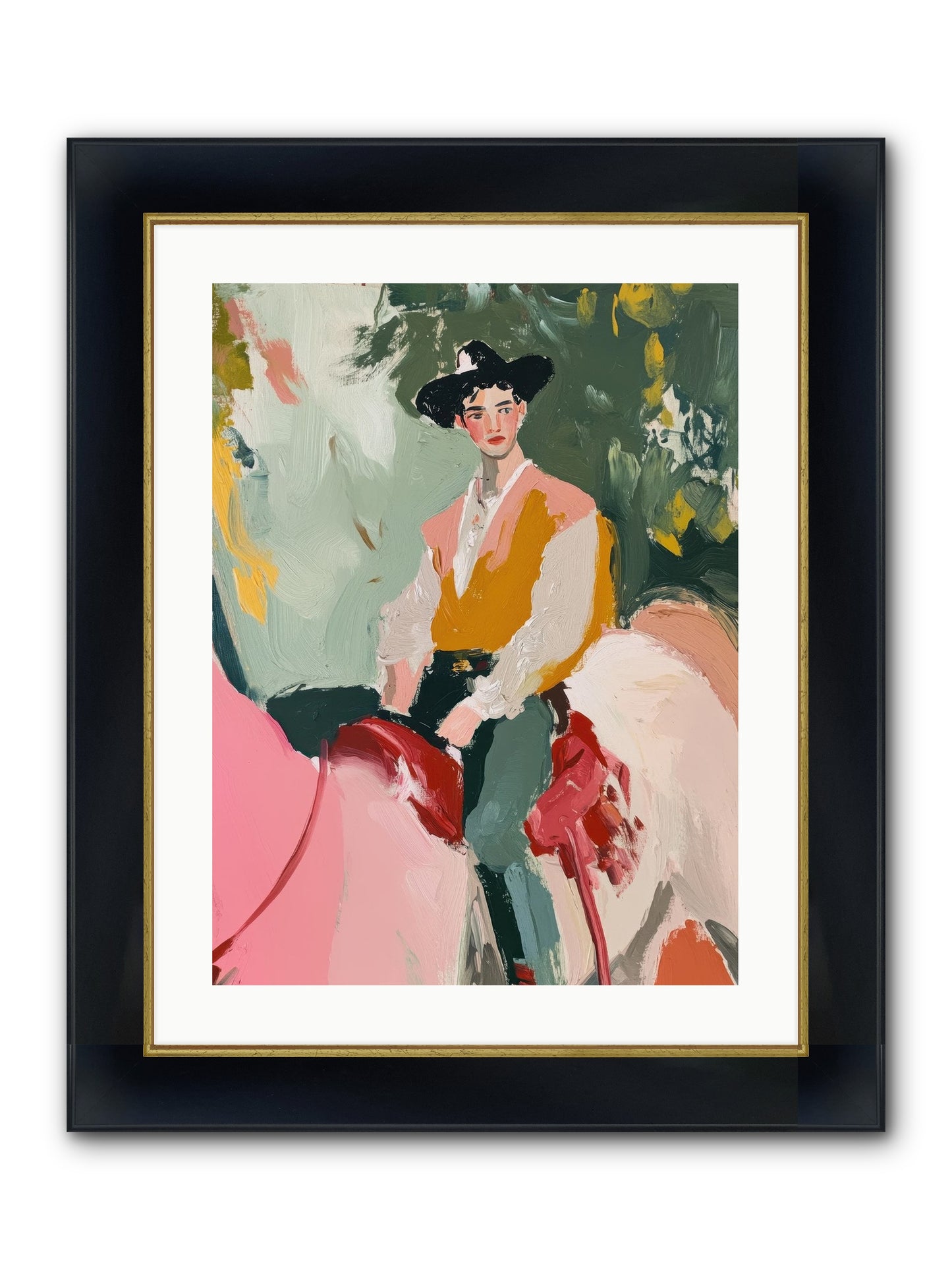 Rawhide Cartographer Framed Print - Wide Black w/Gold 18x24