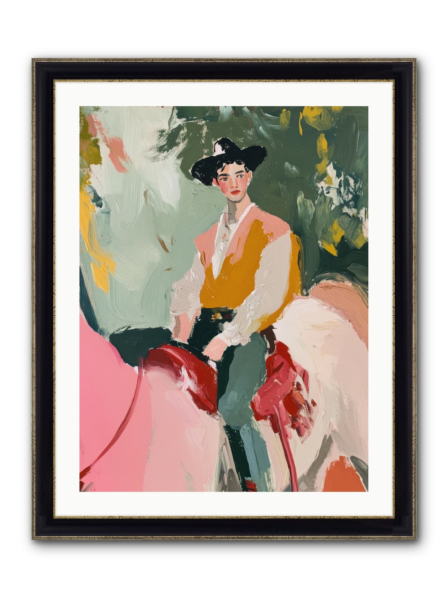 Rawhide Cartographer Framed Print - Black & Gold 24x32